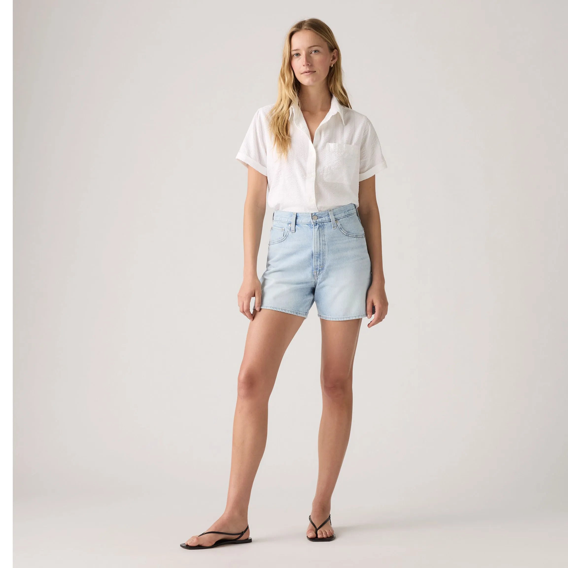 Levi's Womens Cinch Mid-Thigh Short, abraided art short — available at Norwood