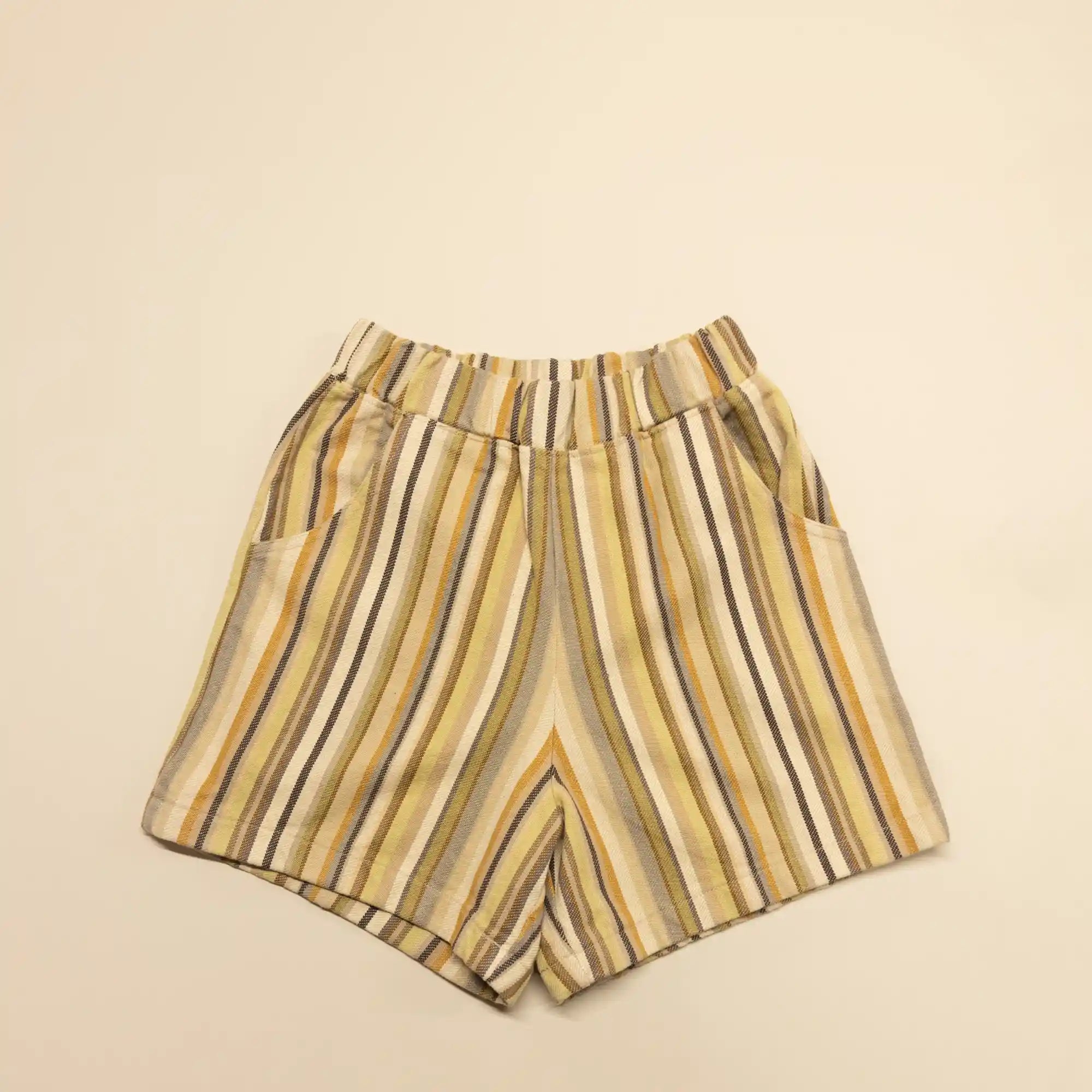 CUB Alia Shorts, earth stripe