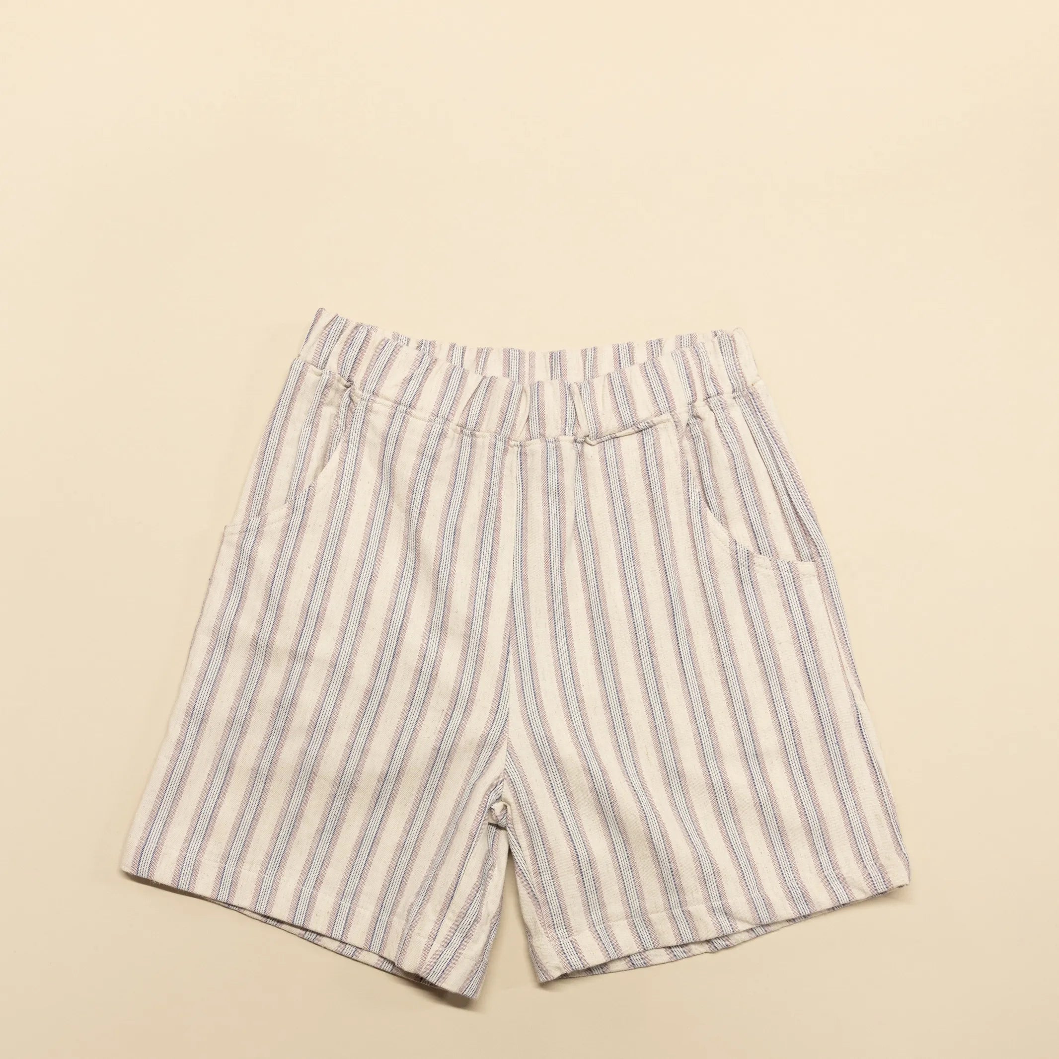 CUB Alia Shorts, blue & red stripe