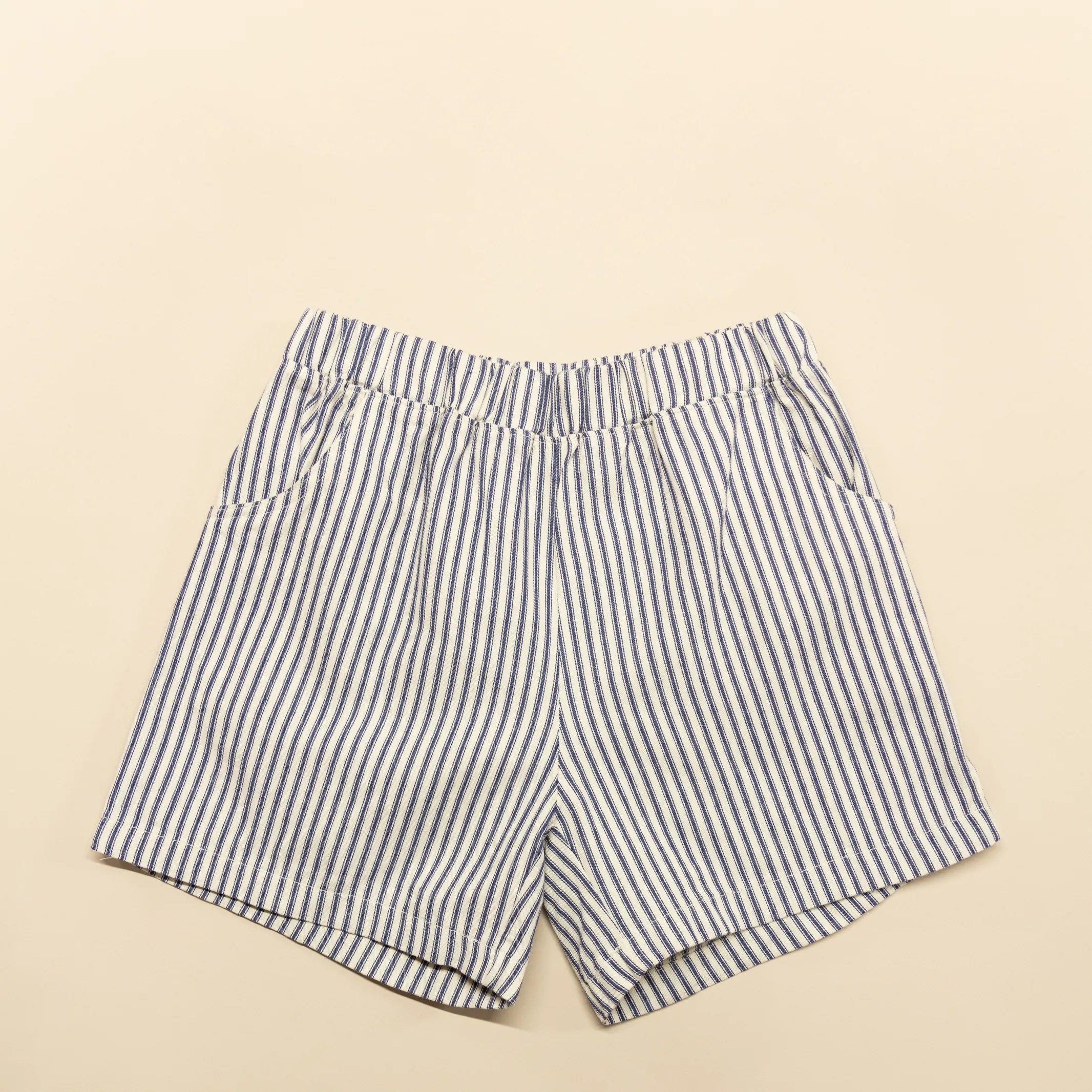 CUB Alia Shorts, blue & white stripe