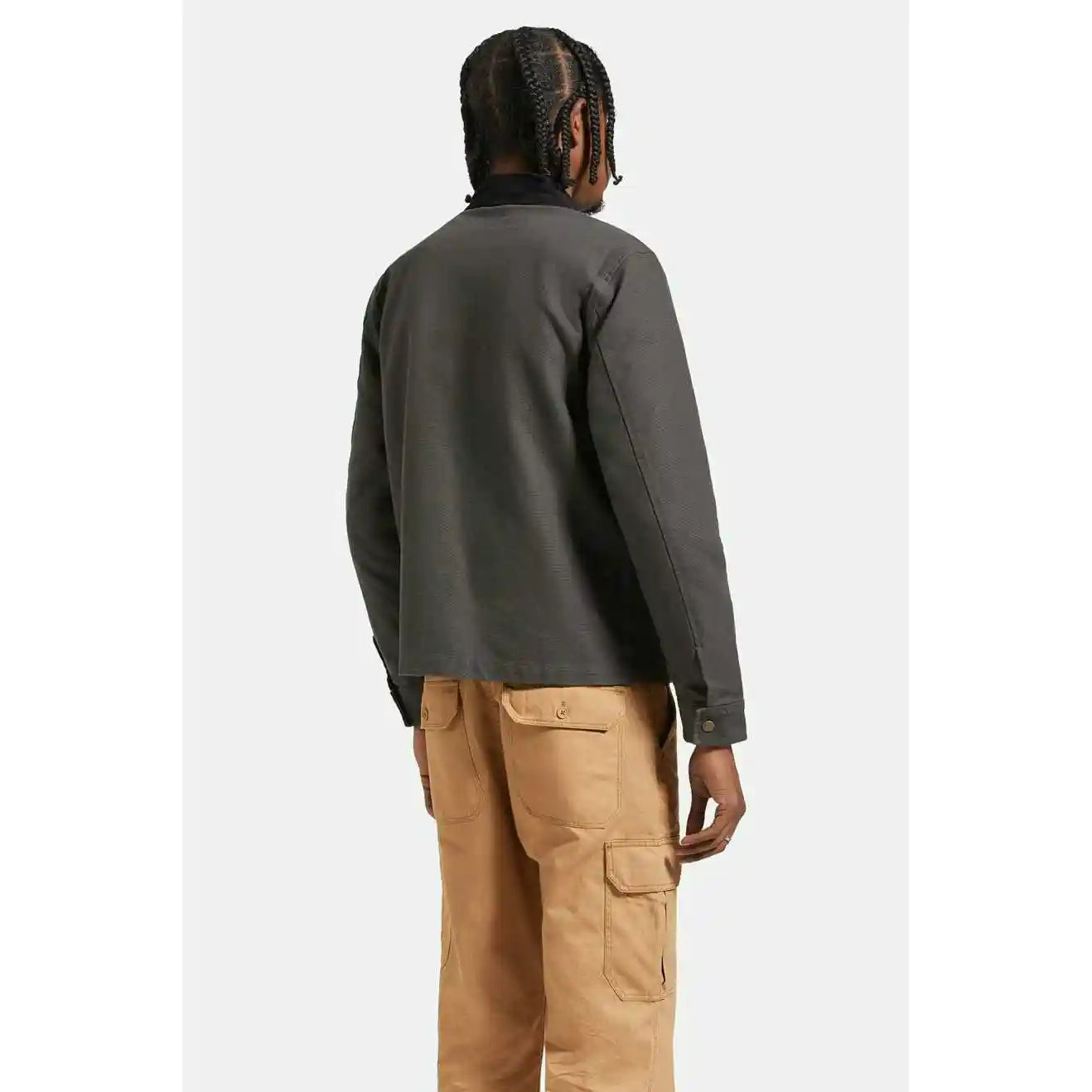 Brixton Mechanic Garage Zip Jacket, washed black — available at Norwood