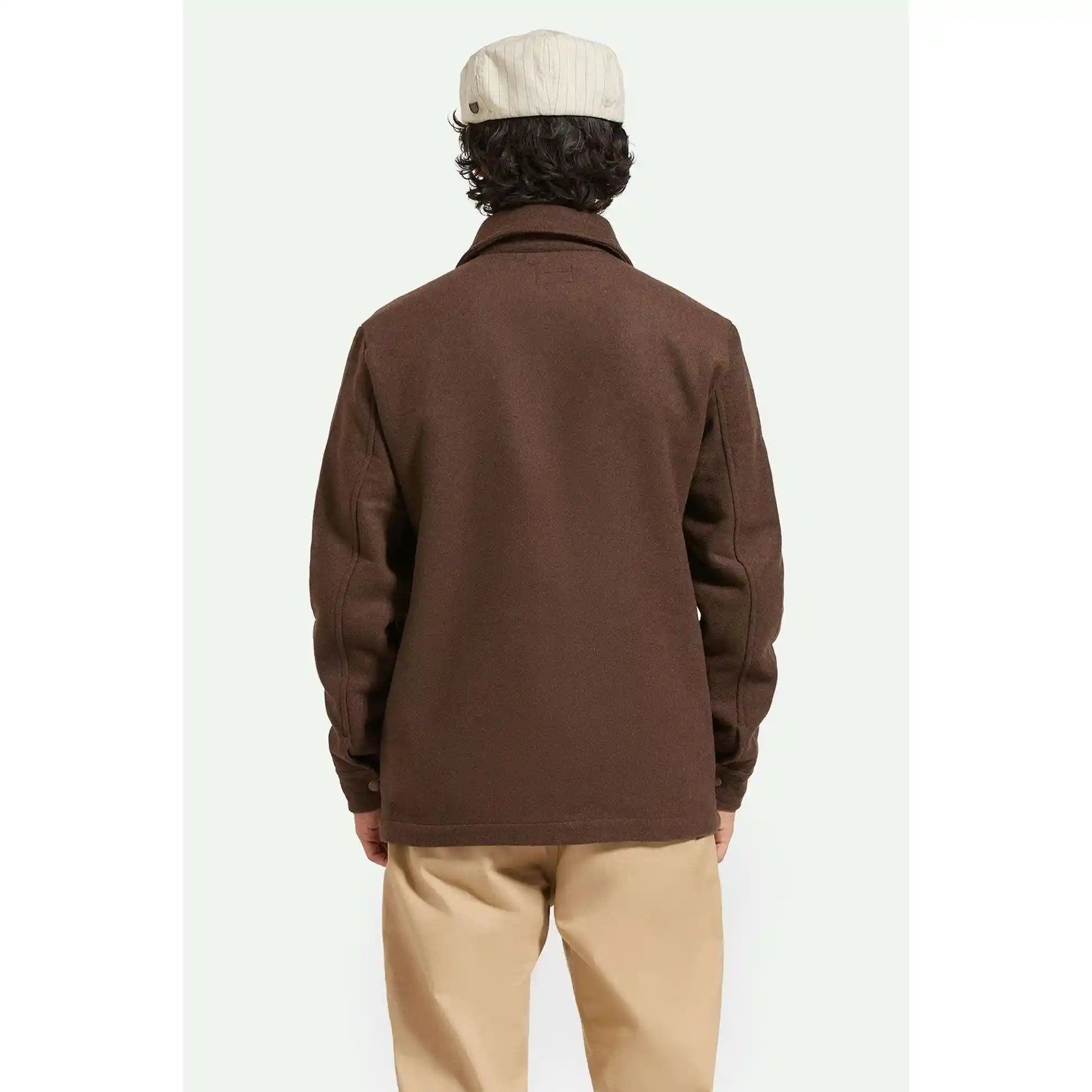 Brixton Shop Chore Coat, heather pinecone brown — available at Norwood