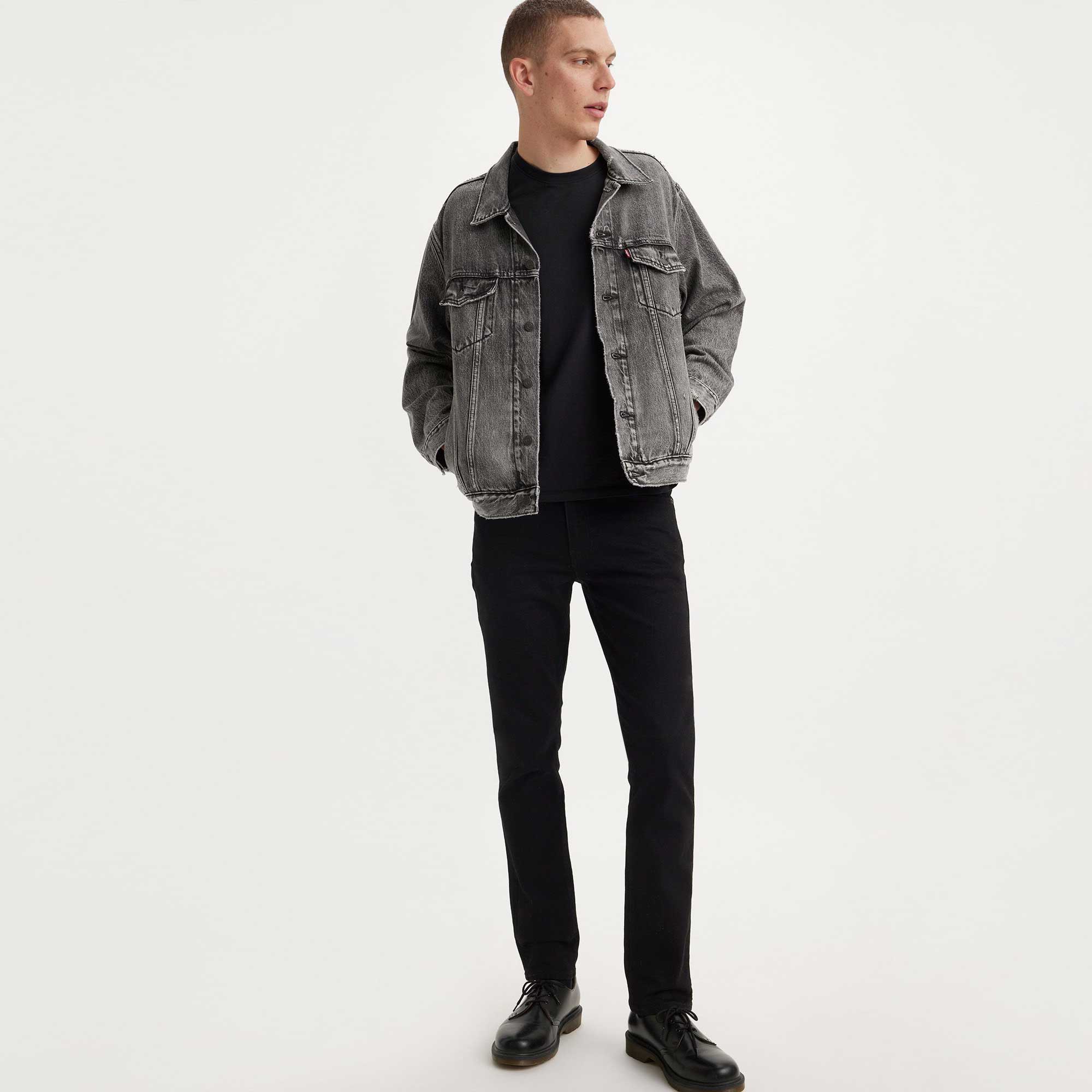 Levi's 511 Slim, black leaf adv — available at Norwood