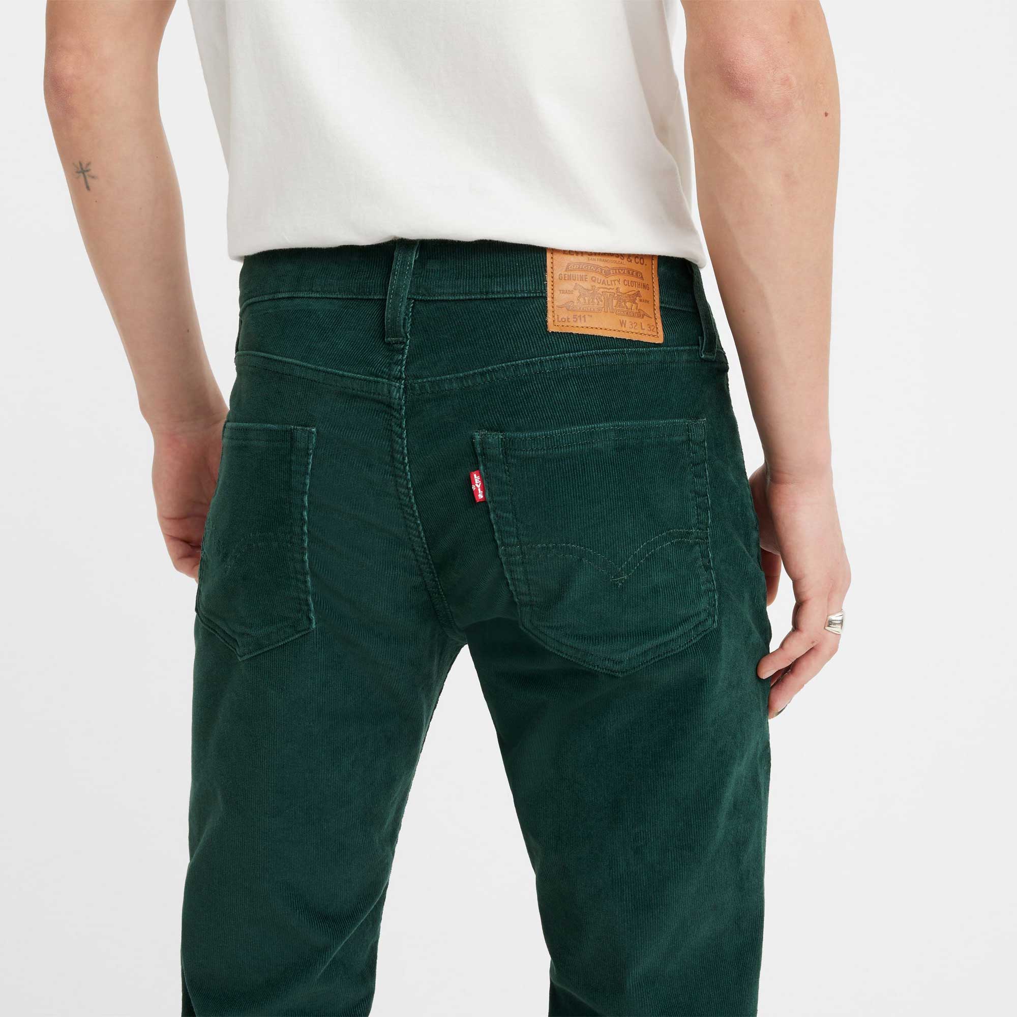 Levi's 511 Slim, darkest spruce 14w cord — available at Norwood