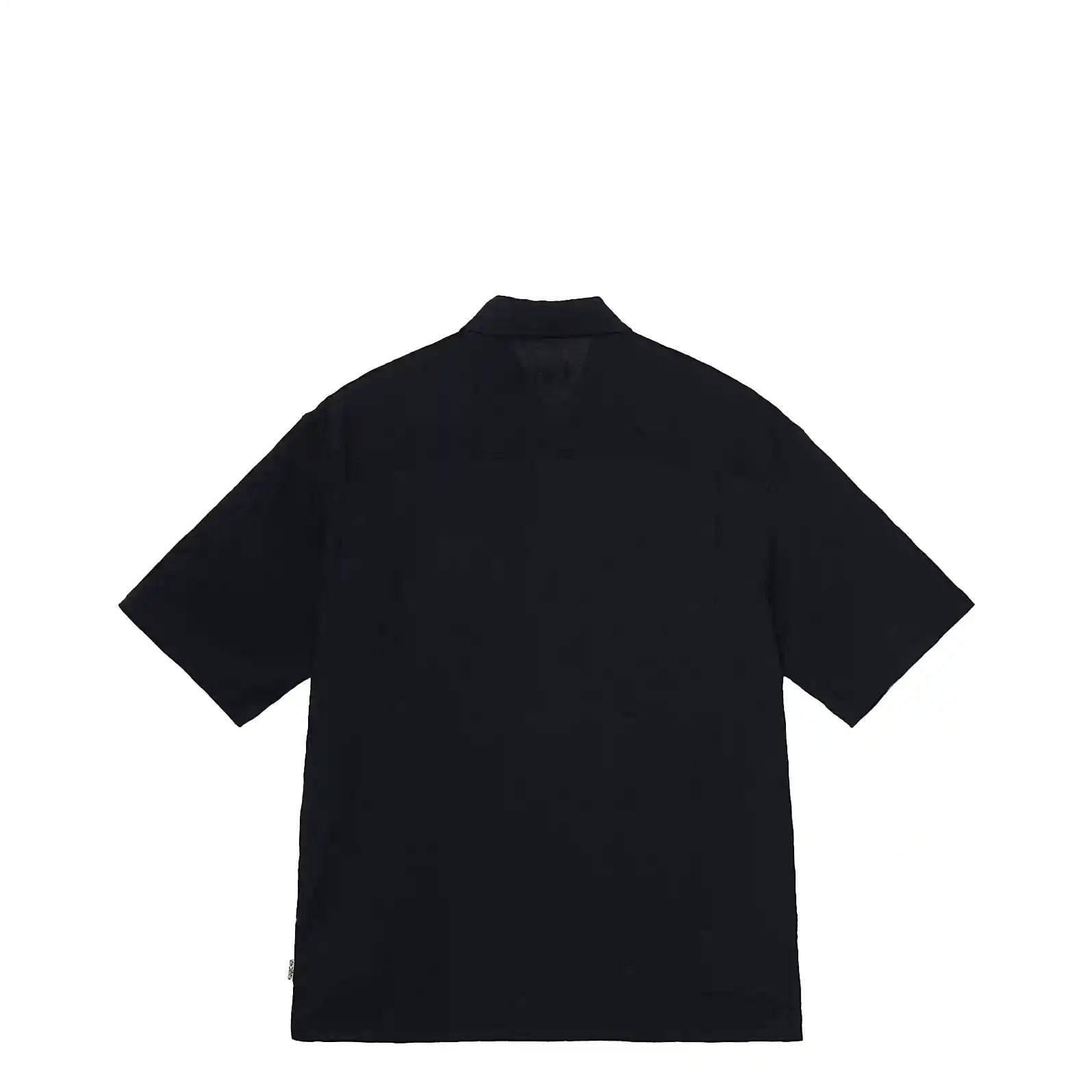 Stussy Flat Bottom Crinkled Shirt, black — available at Norwood