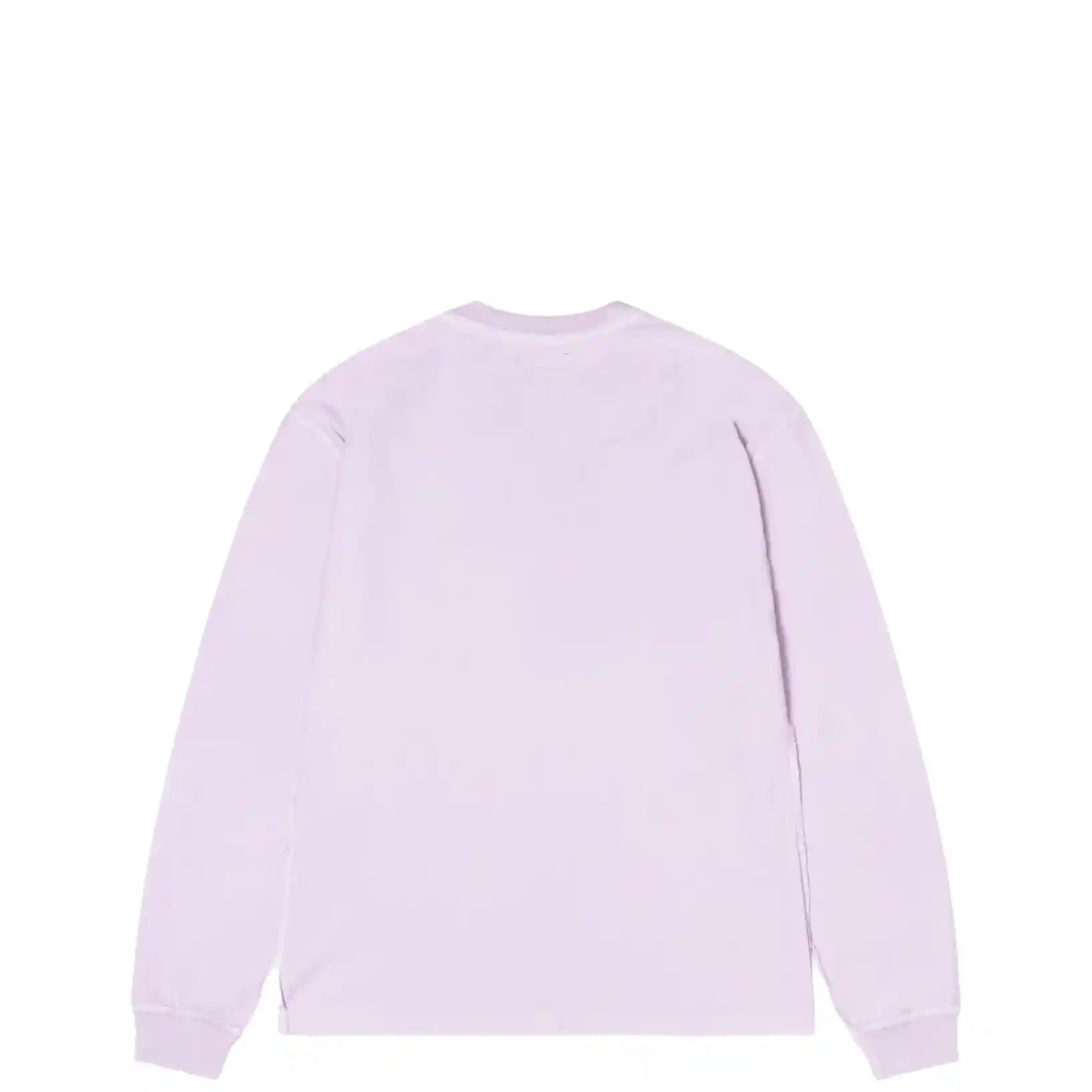 Stussy Lazy Long Sleeved Tee, lilac — available at Norwood