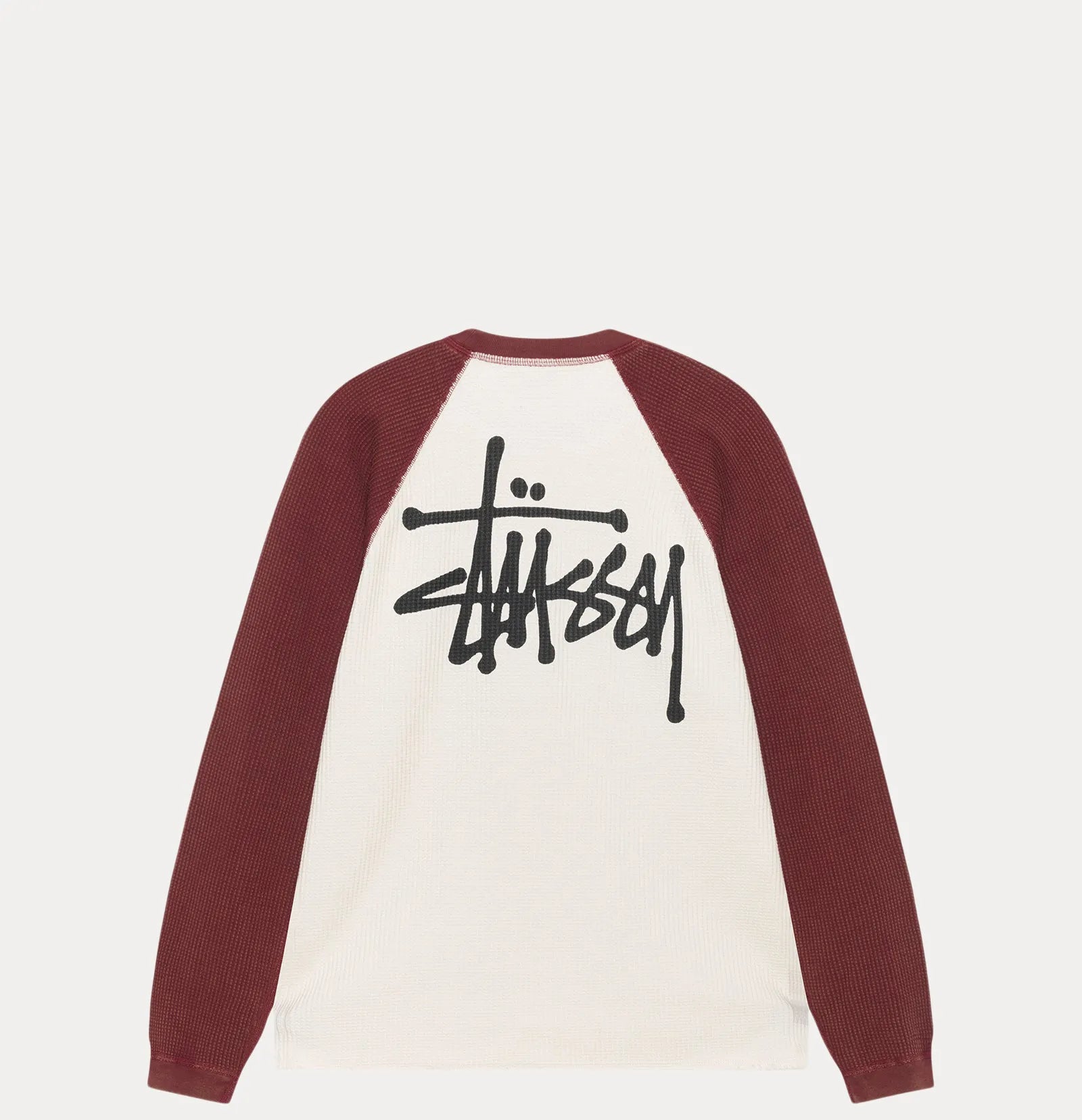 Stussy Raglan Thermal 2 Tone, off white — available at Norwood