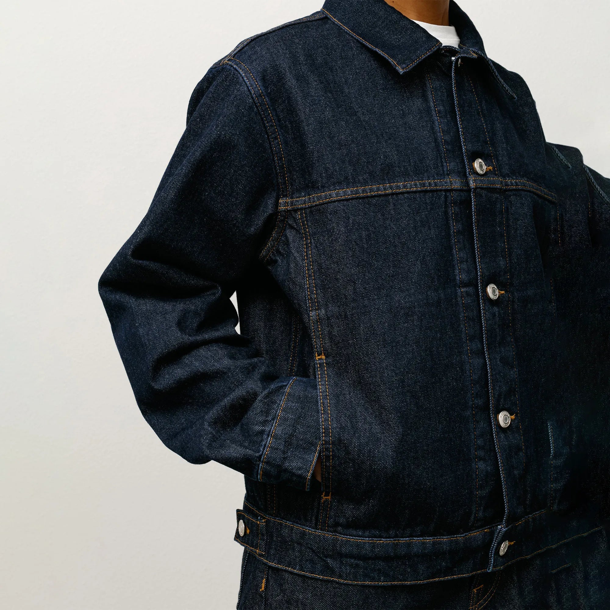 Stussy Trucker Denim, rinsed indigo — available at Norwood