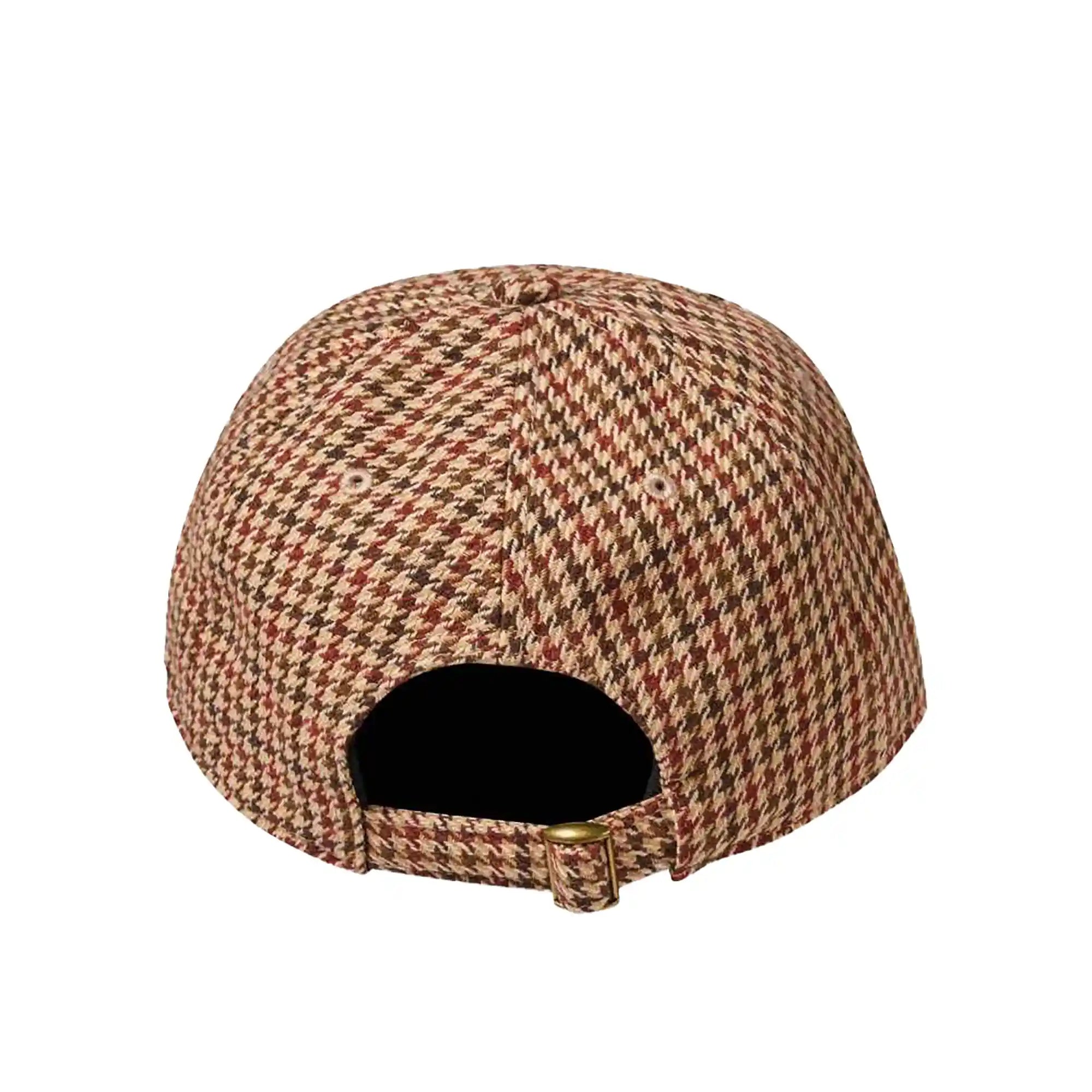 Brixton Woodburn Netplus Adjustable Hat, tiger's eye/brown houndstooth — available at Norwood