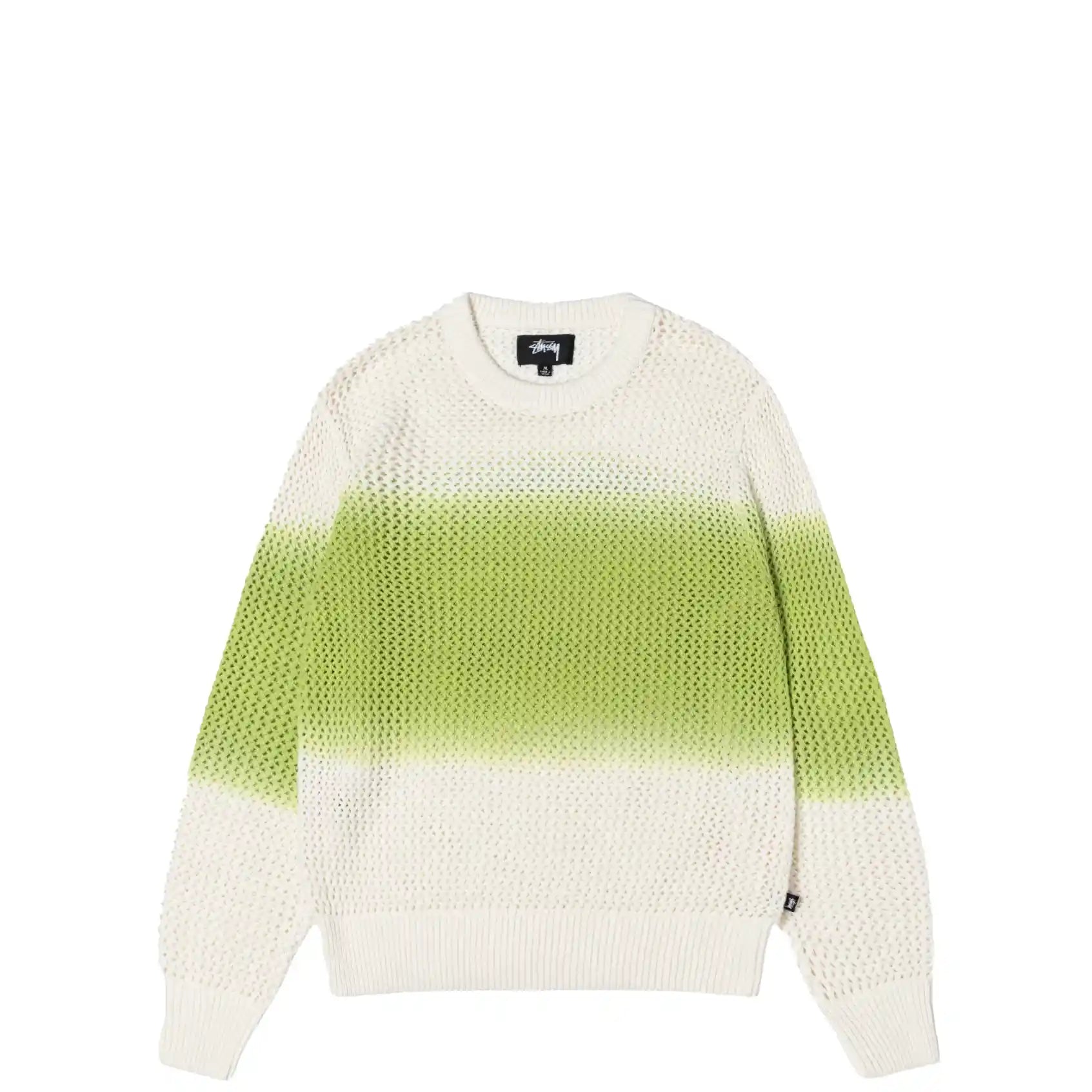Stussy Pigment Dyed Loose Gauge Sweater, bright green