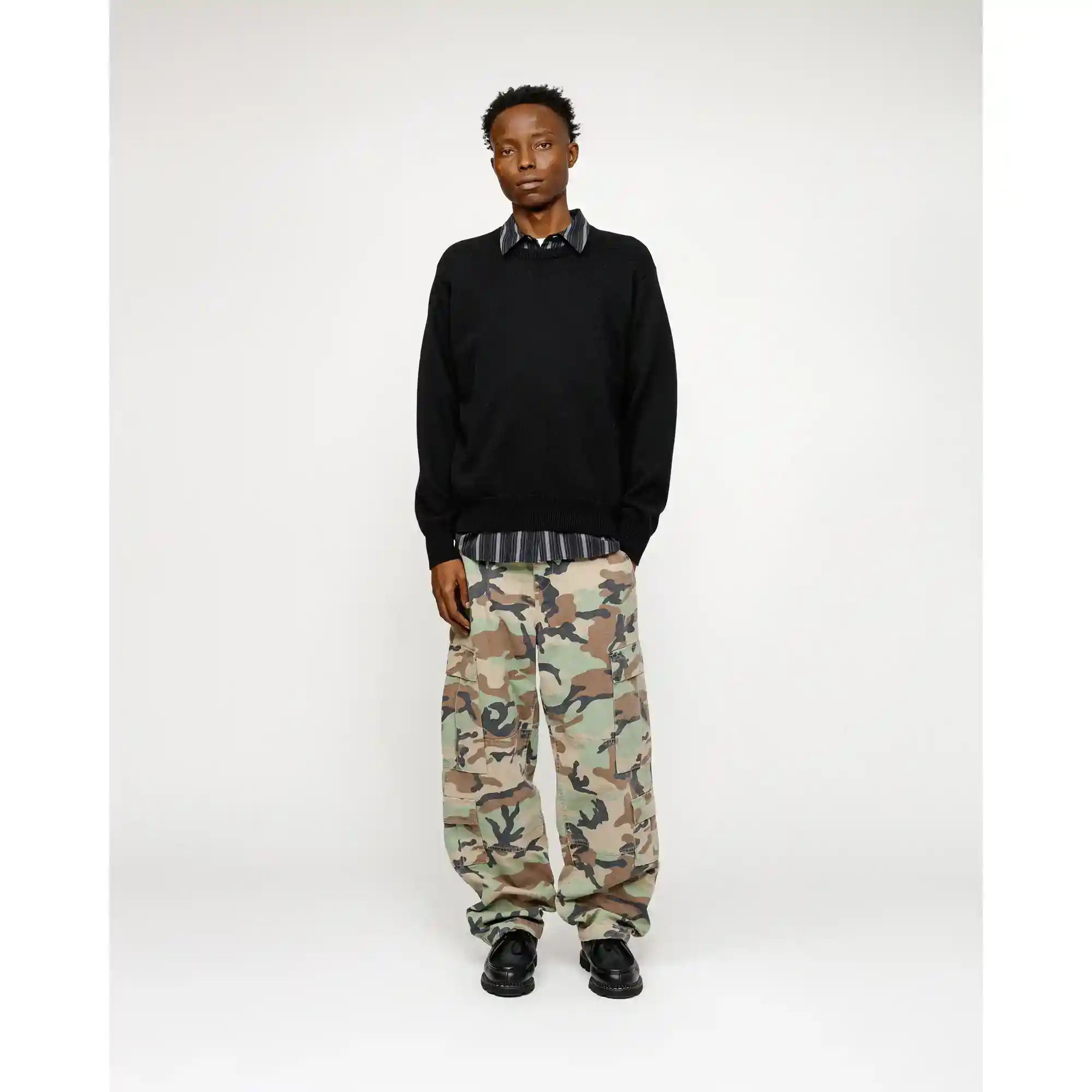 Stussy Laguna Icon Sweater, black — available at Norwood