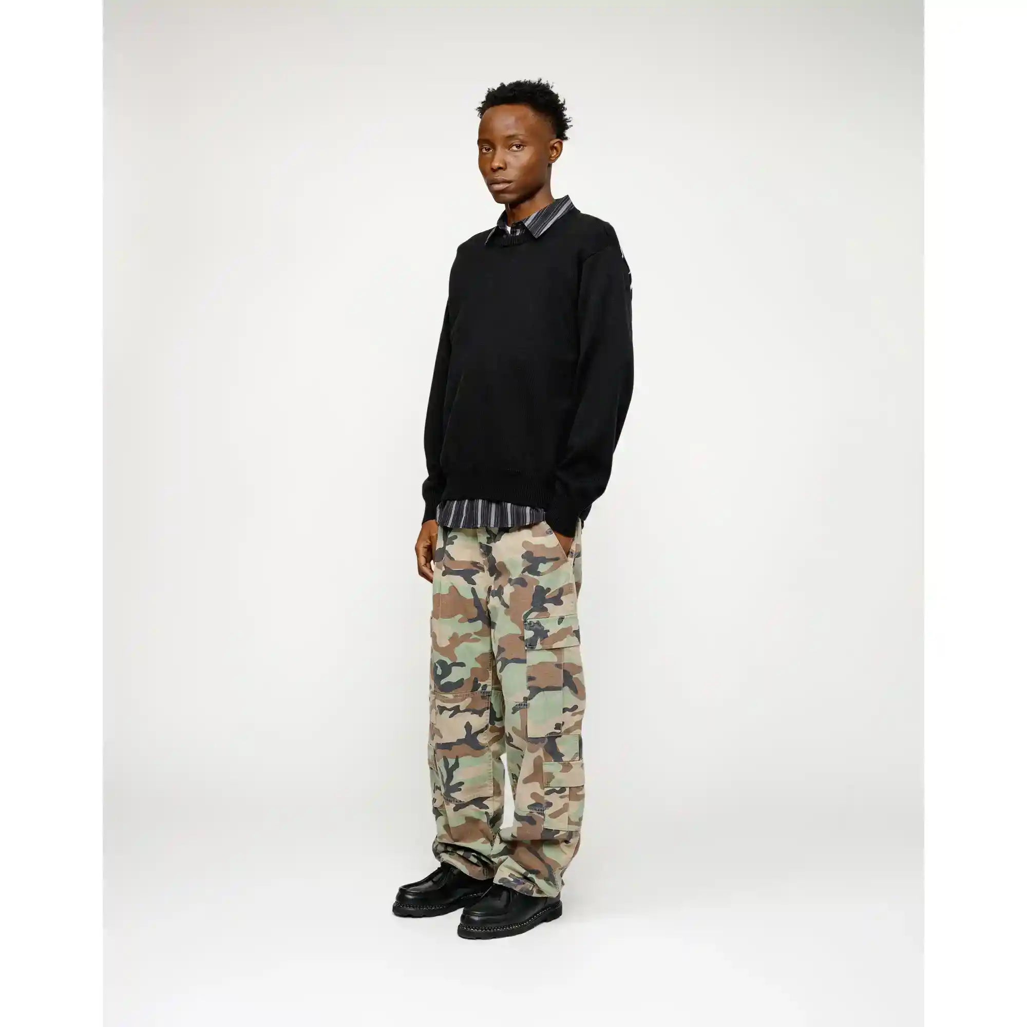 Stussy Laguna Icon Sweater, black — available at Norwood