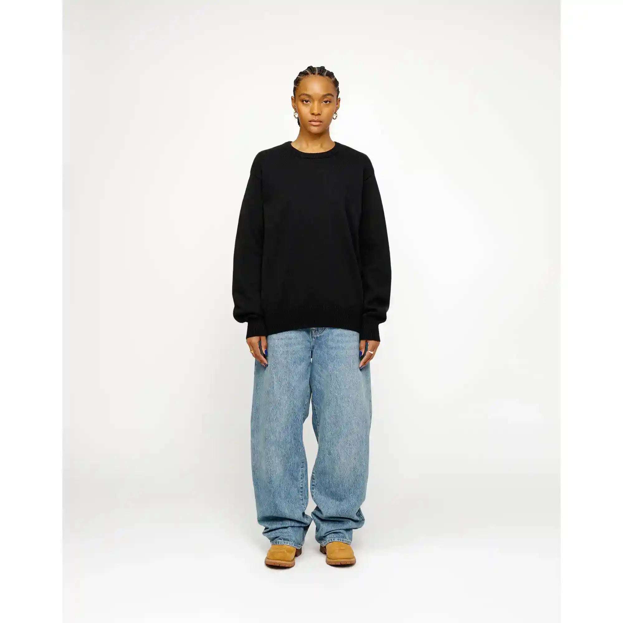 Stussy Laguna Icon Sweater, black — available at Norwood