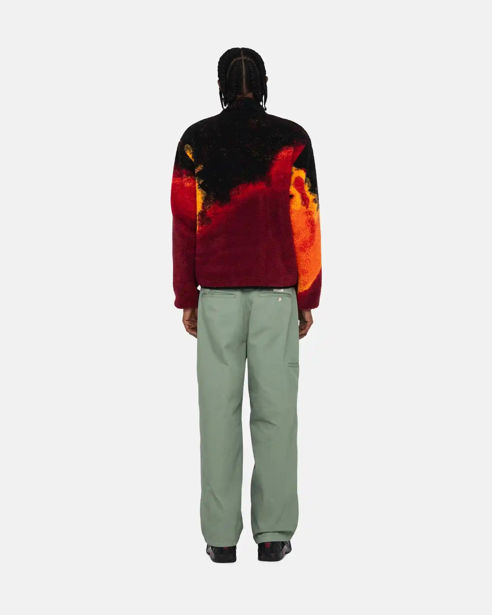 Stussy Sherpa Reversible Jacket, lava — available at Norwood