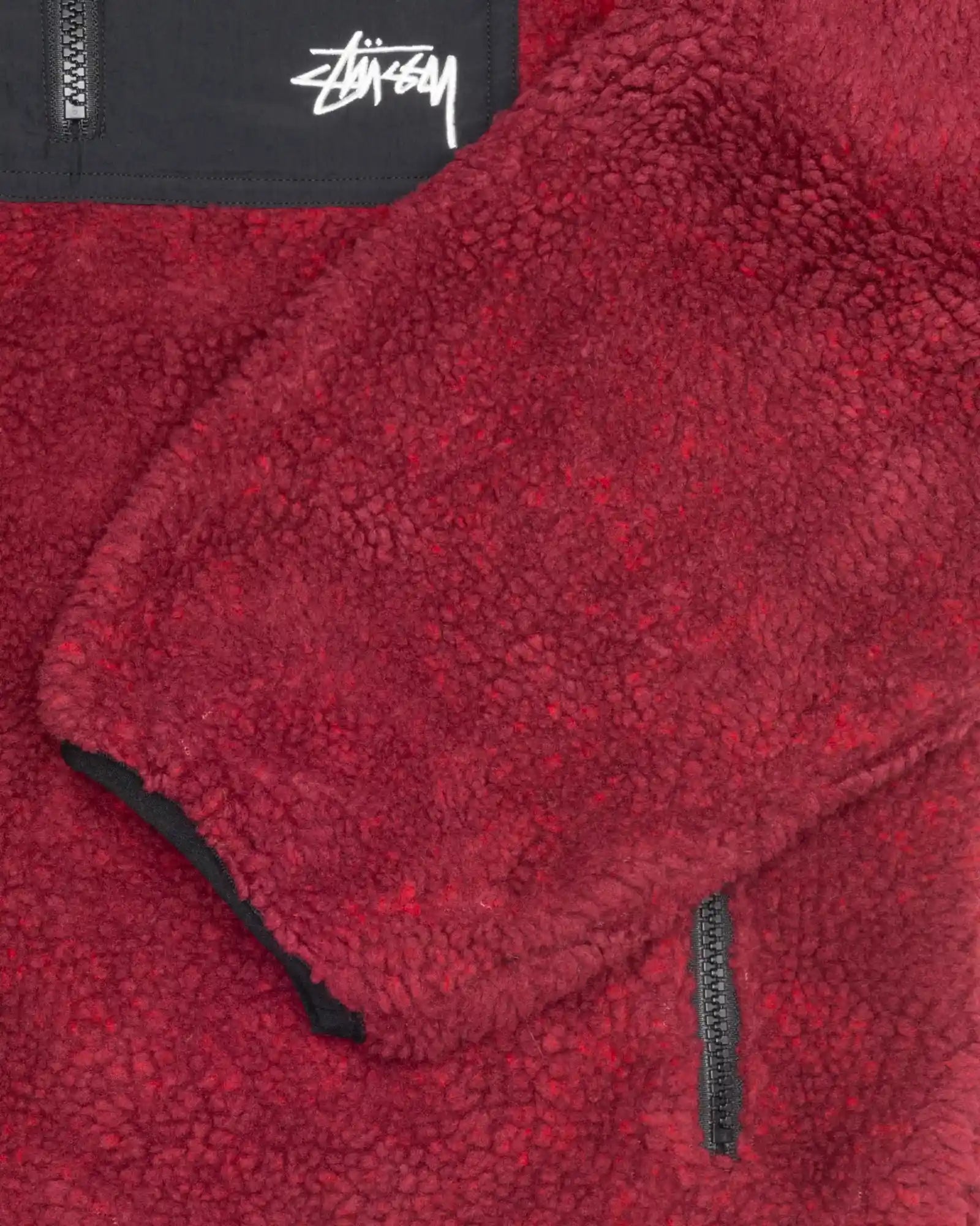 Stussy Sherpa Reversible Jacket, lava — available at Norwood