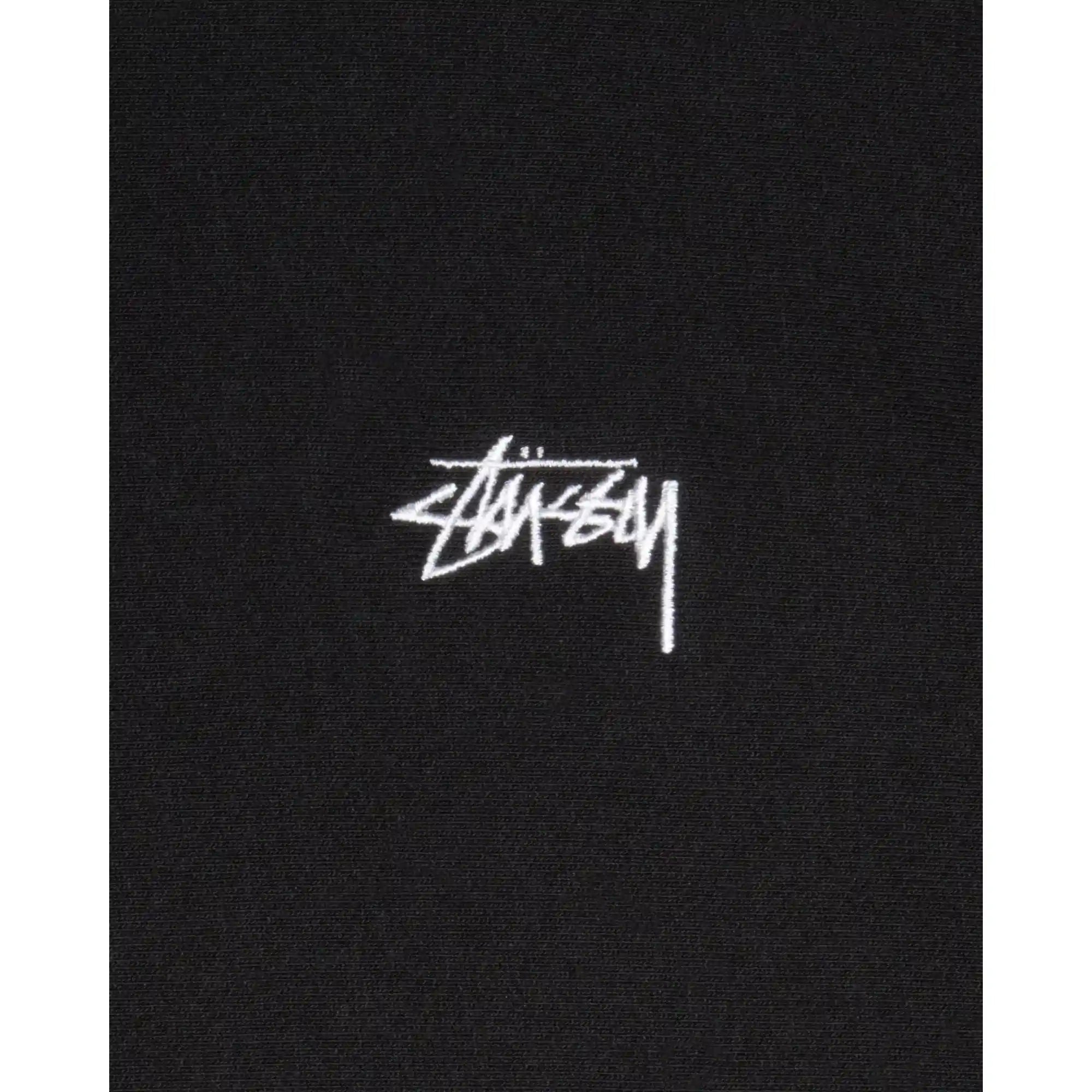 Stussy Stock Logo Crew, washed black — available at Norwood