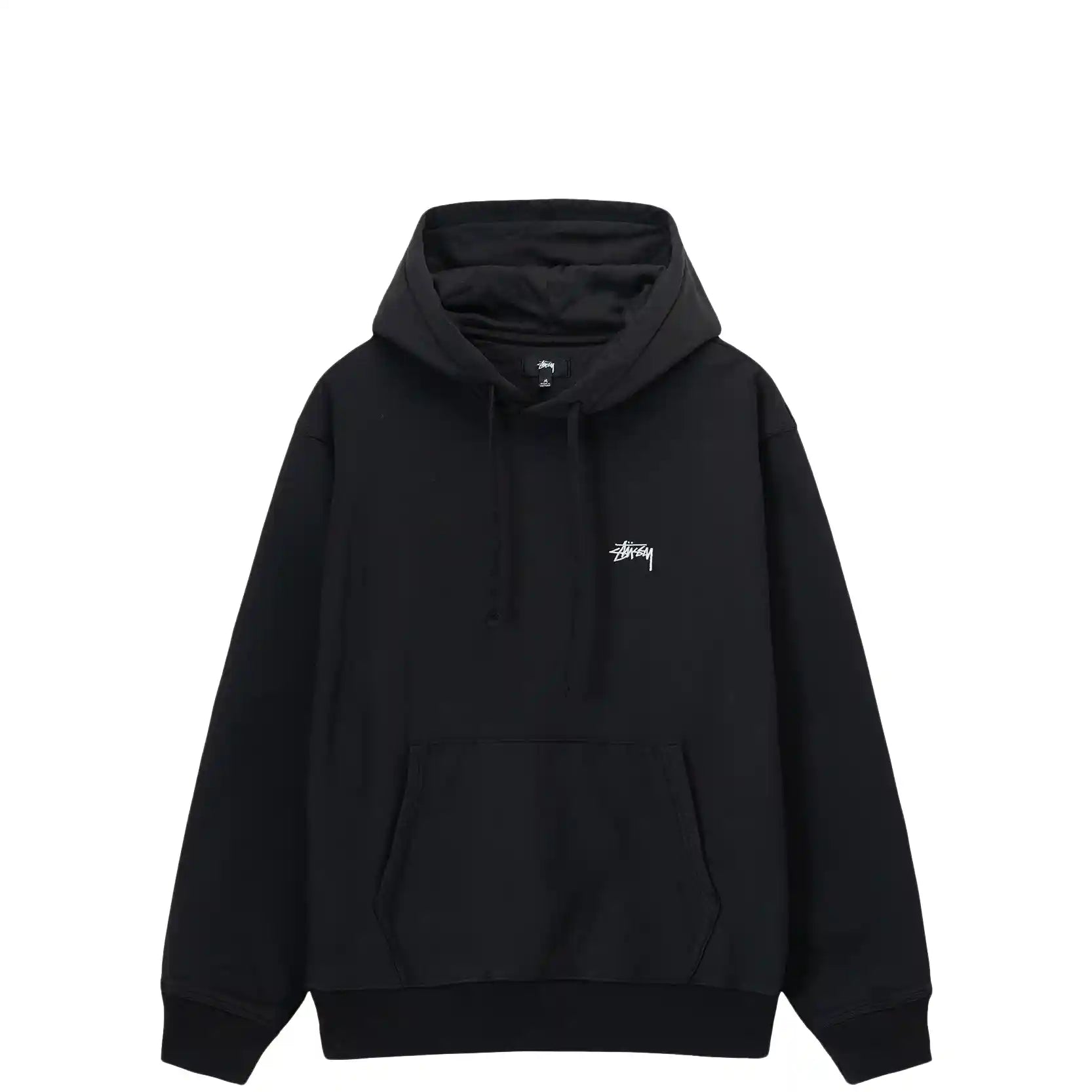 Stussy Stock Logo Hood, washed black