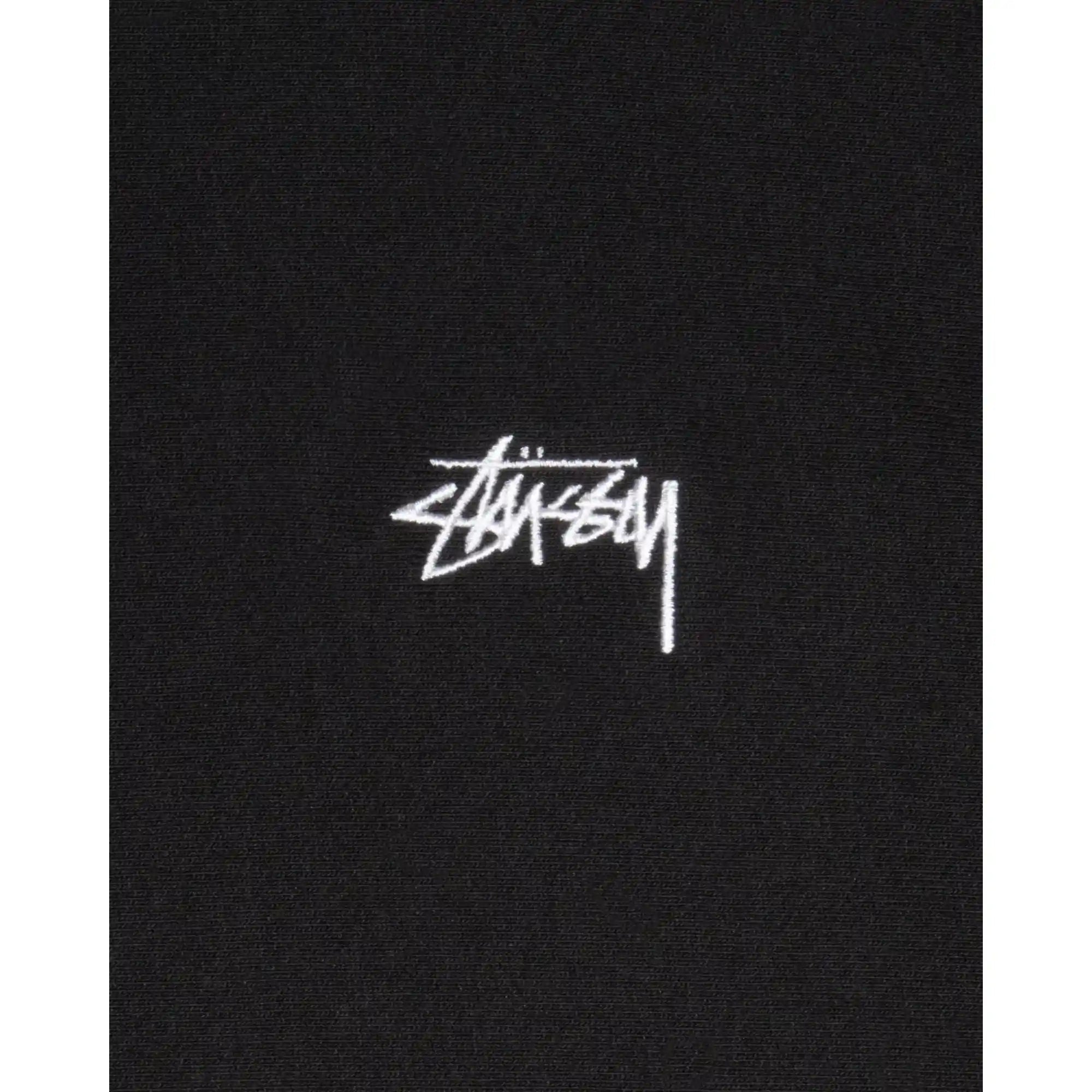 Stussy Stock Logo Hood, washed black — available at Norwood