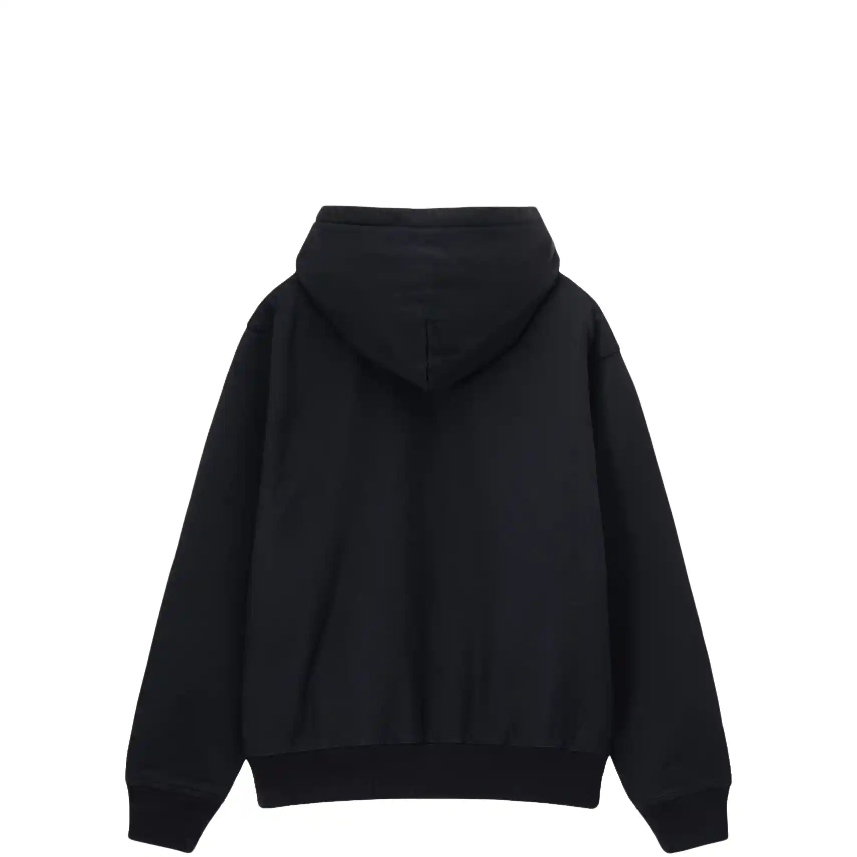 Stussy Stock Logo Zip Hood, washed black — available at Norwood