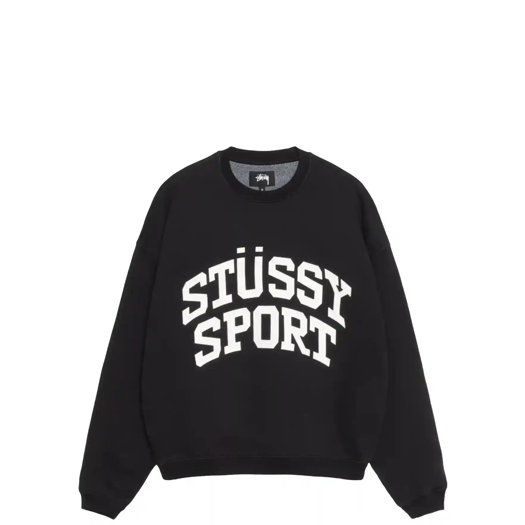 Stussy Big Crackle Sport Crew, washed black