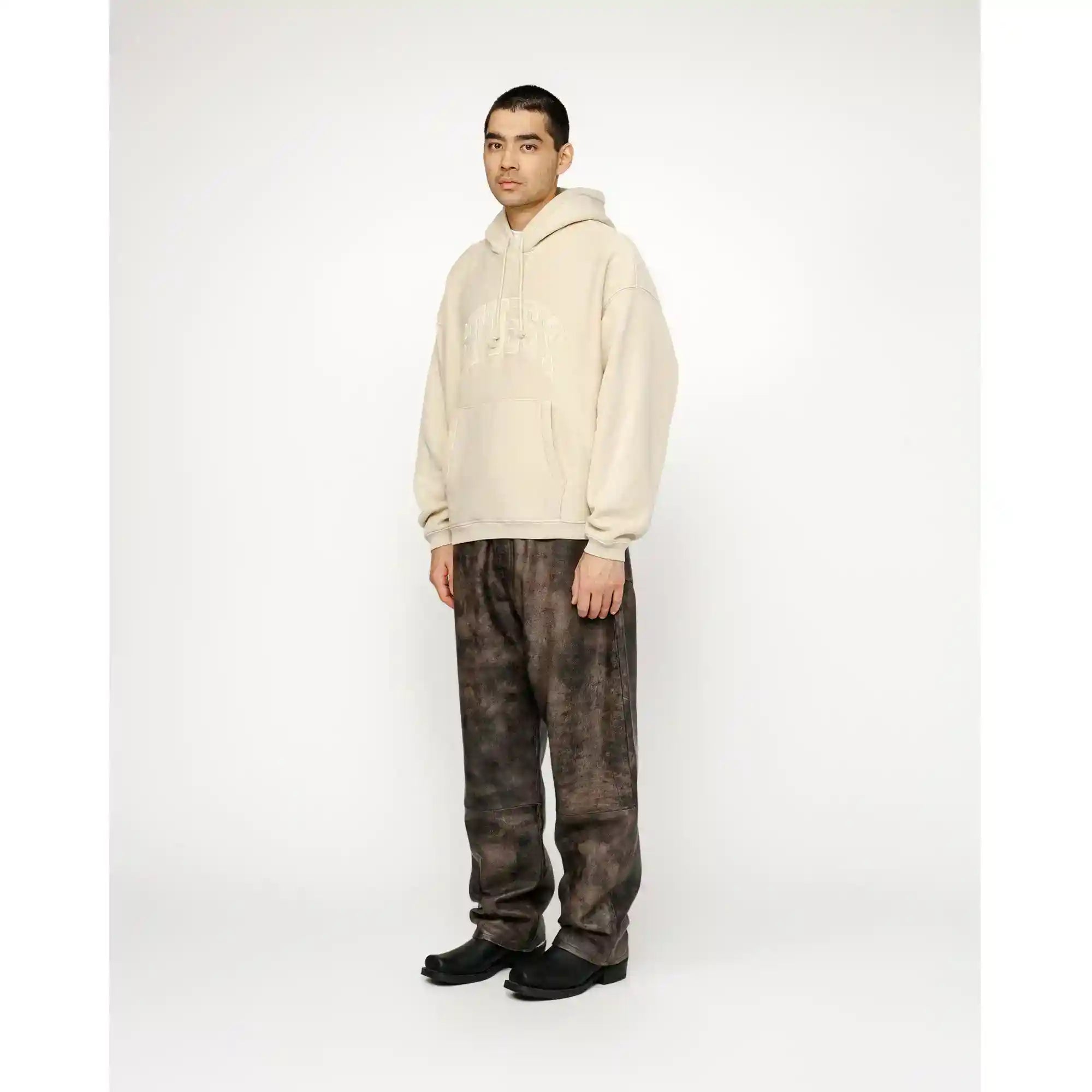 Stussy Embroidered Relaxed Hood, sand — available at Norwood
