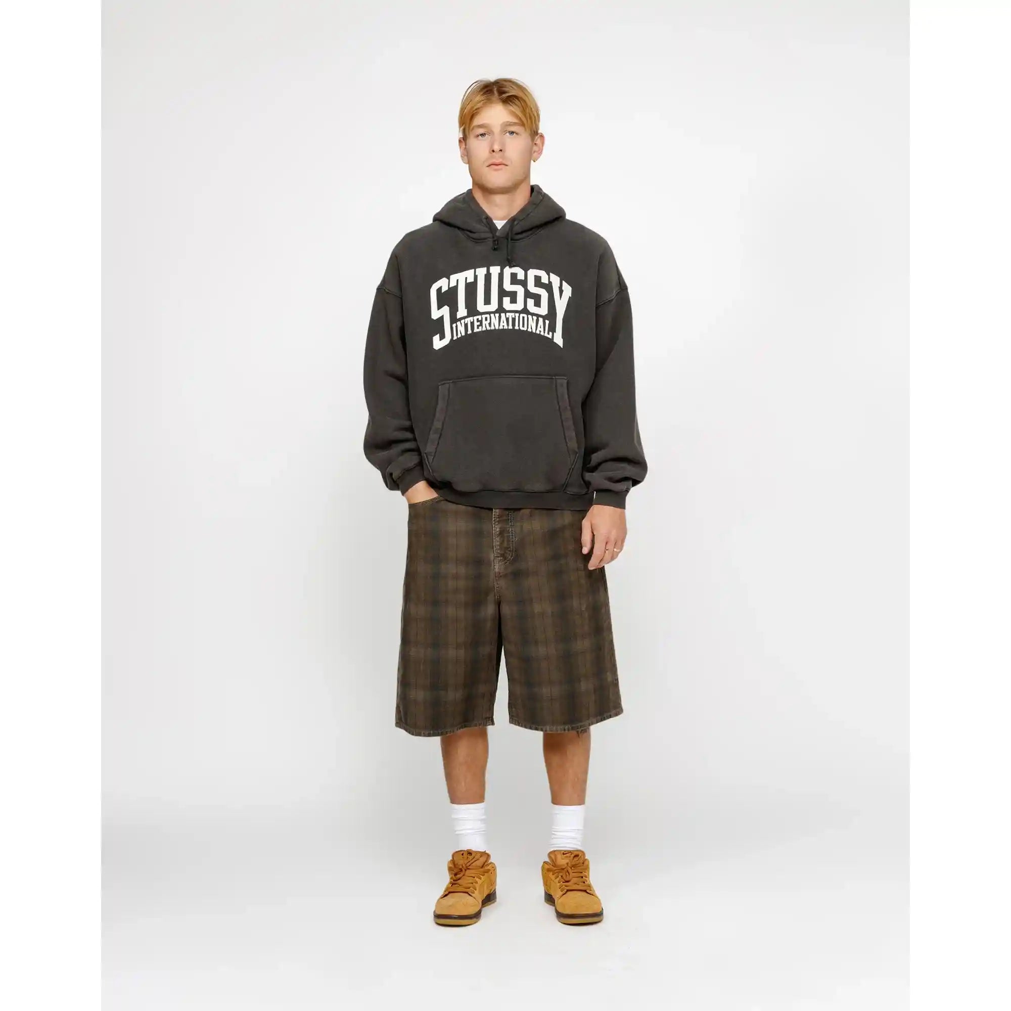 Stussy Stussy Intl Relaxed Hood, washed black — available at Norwood