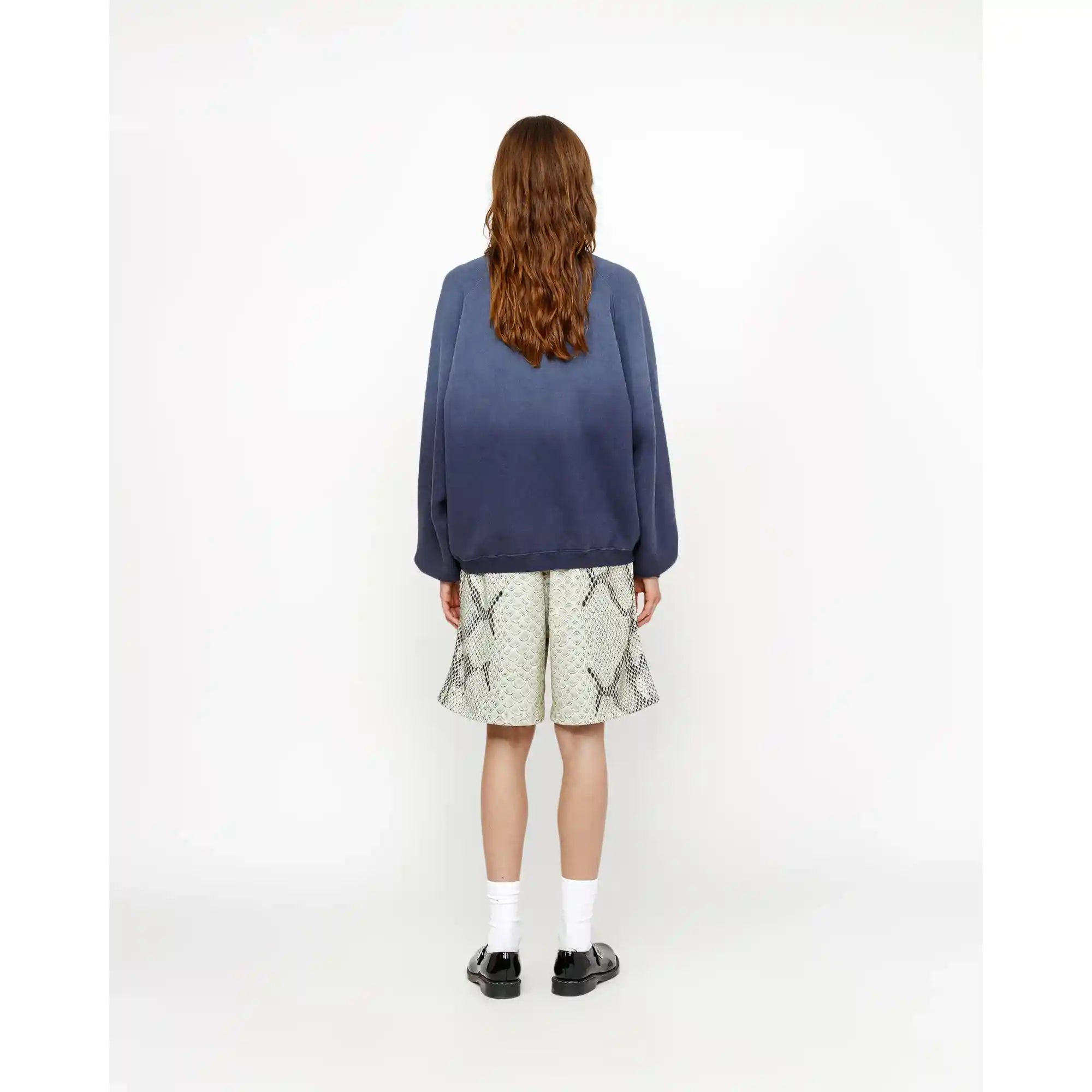 Stussy Raglan Sleeve Crew, navy — available at Norwood