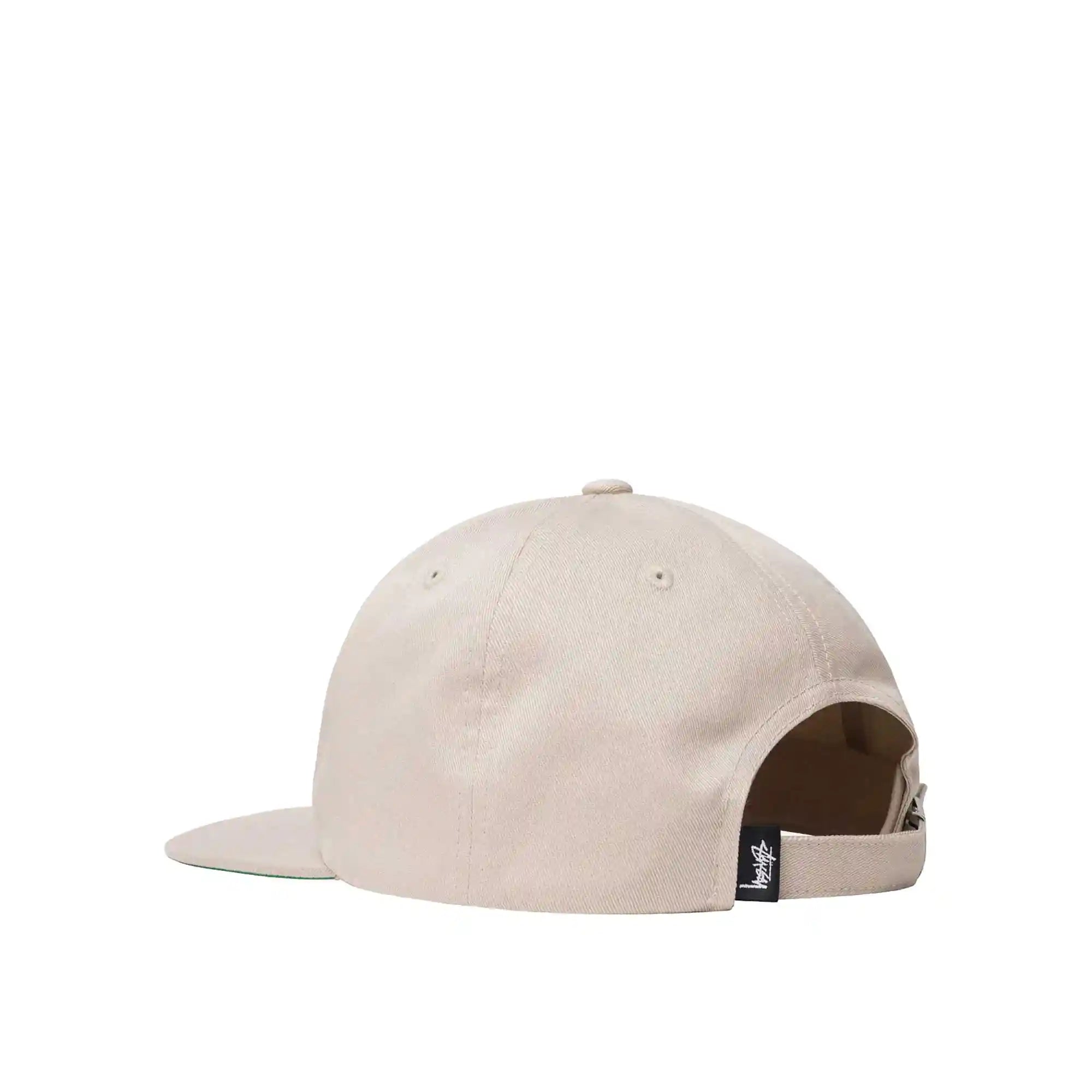 Stussy Stu Arch Strapback Cap, khaki — available at Norwood
