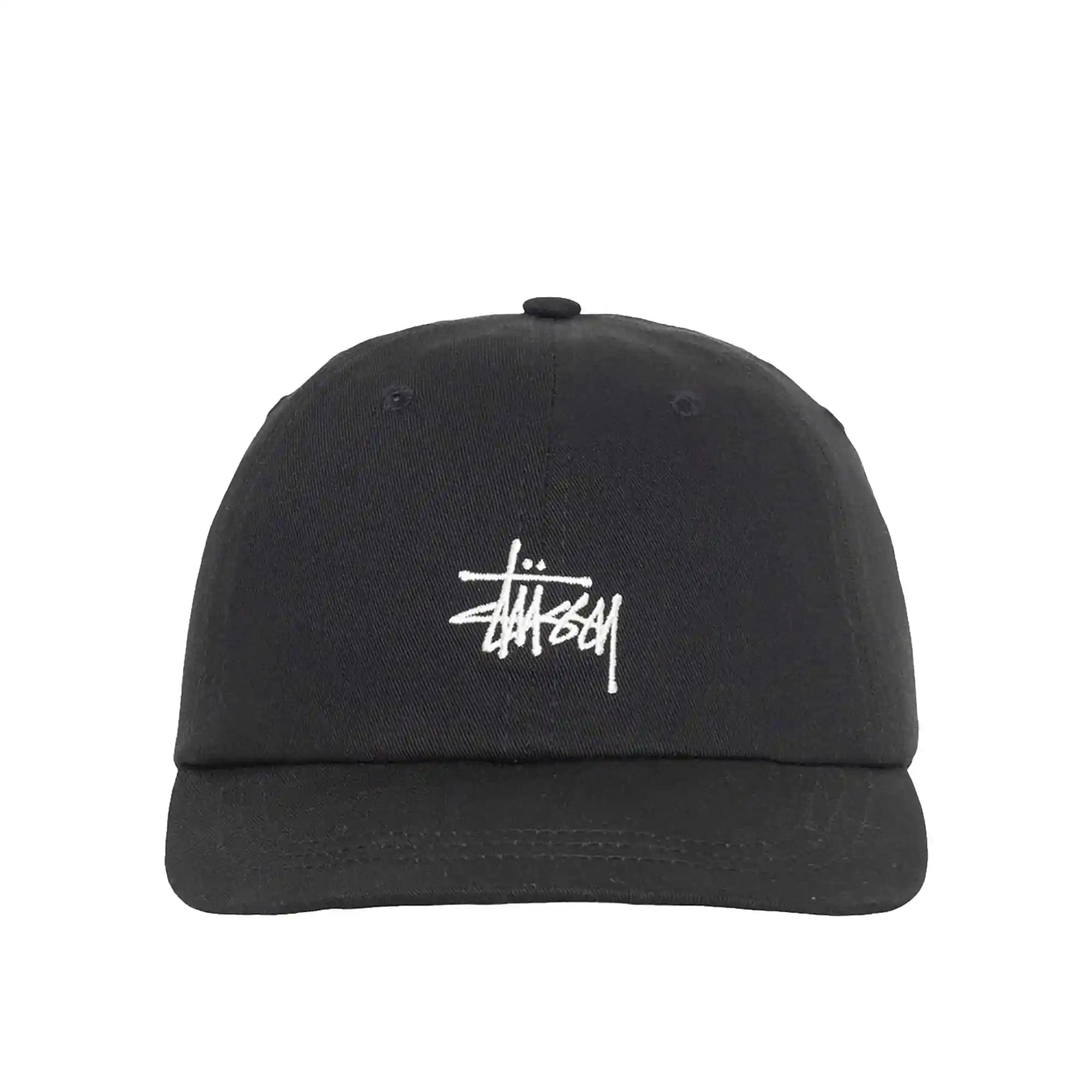 Stussy Basic Stock Low Pro Cap, black — available at Norwood
