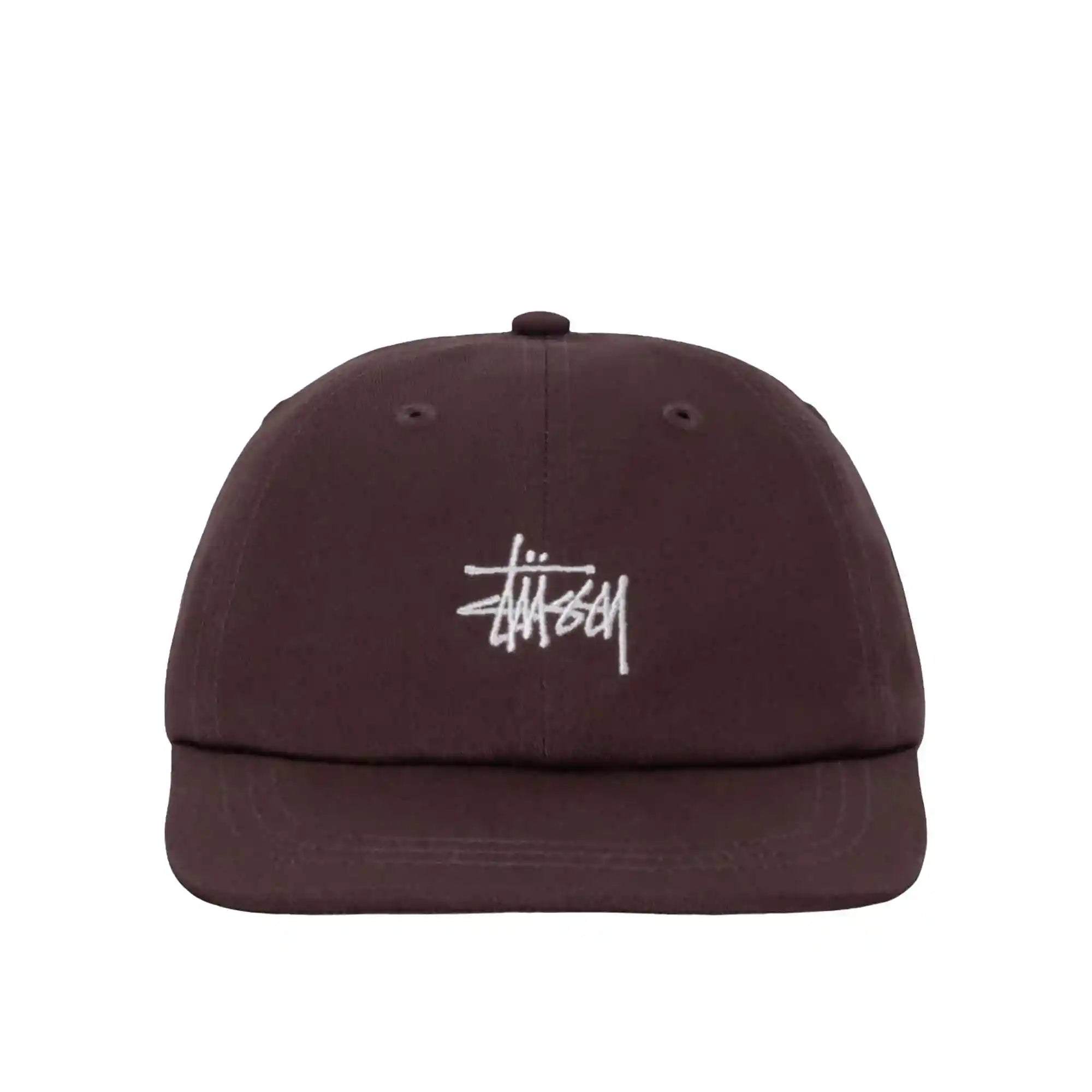 Stussy Basic Stock Low Pro Cap, chocolate — available at Norwood