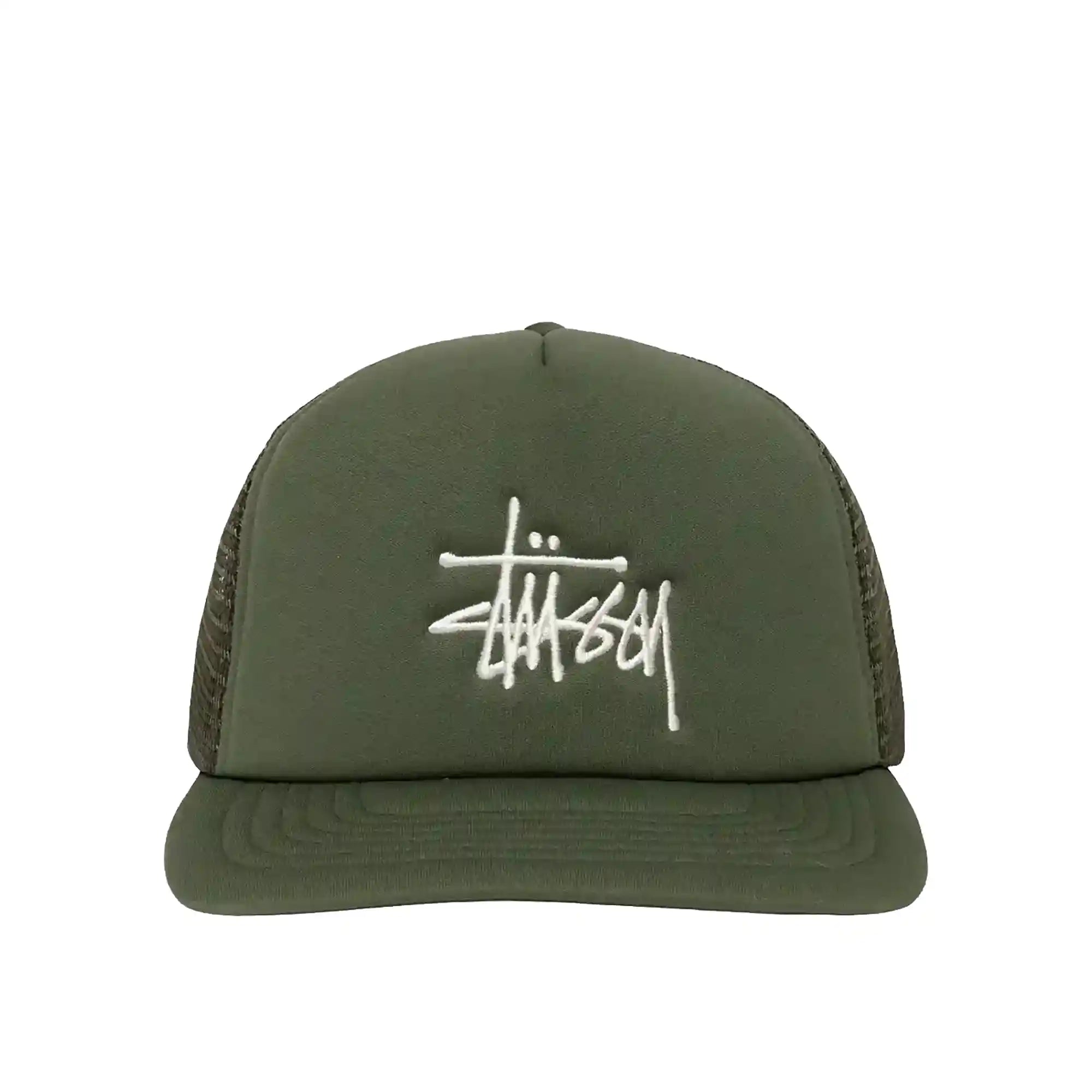 Stussy Big Basic Trucker Cap, deep green — available at Norwood