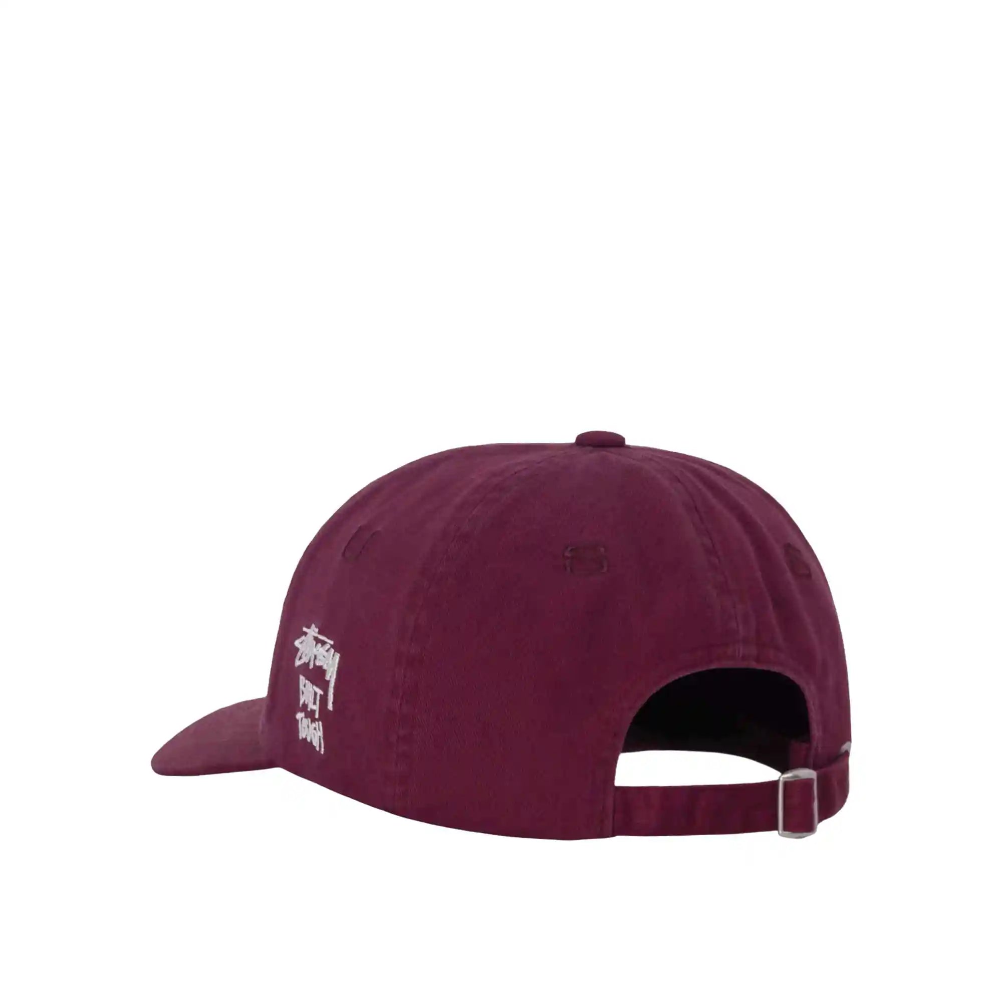 Stussy Built Tough Low Pro Cap, maroon — available at Norwood