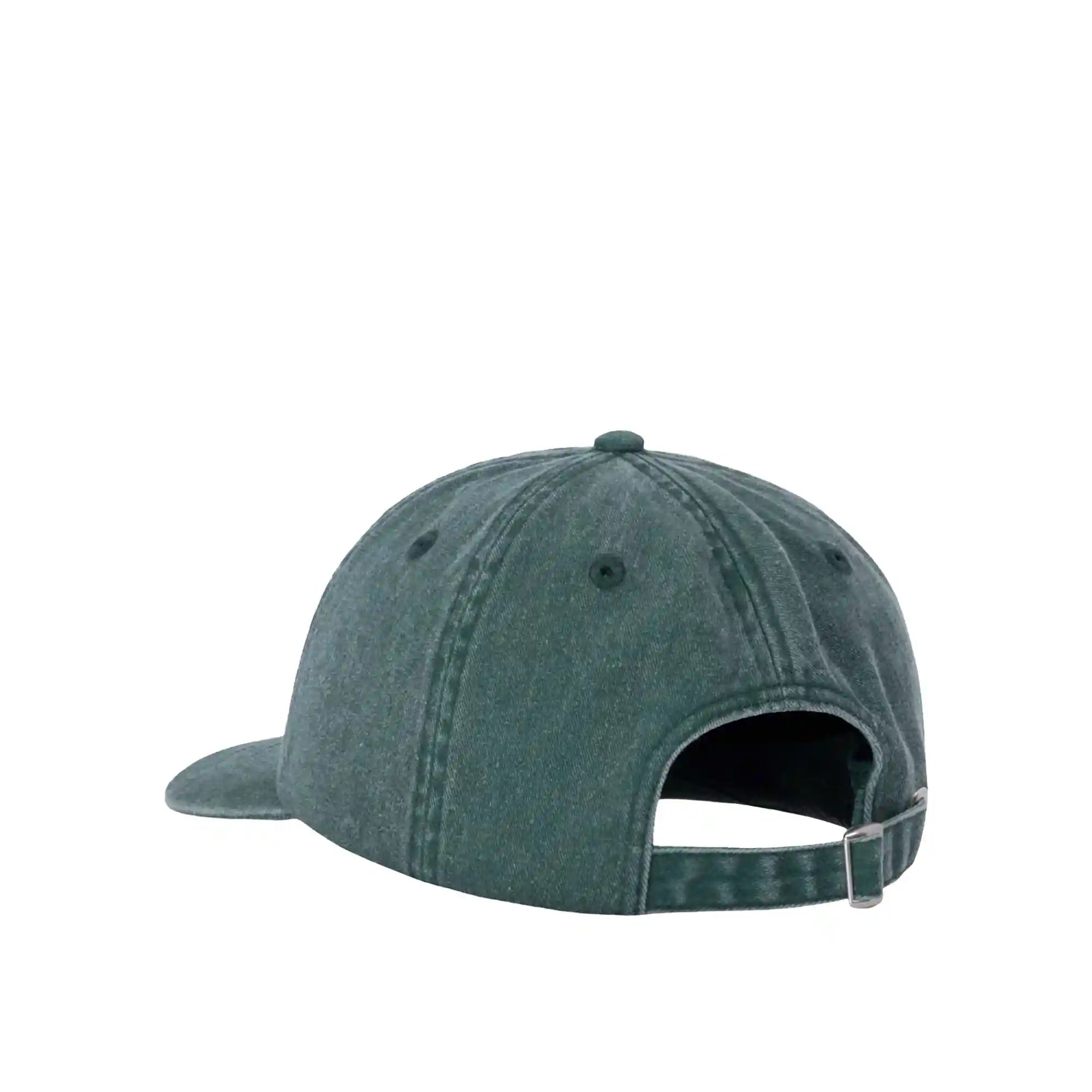 Stussy Washed Basic Low Pro Cap, pine — available at Norwood