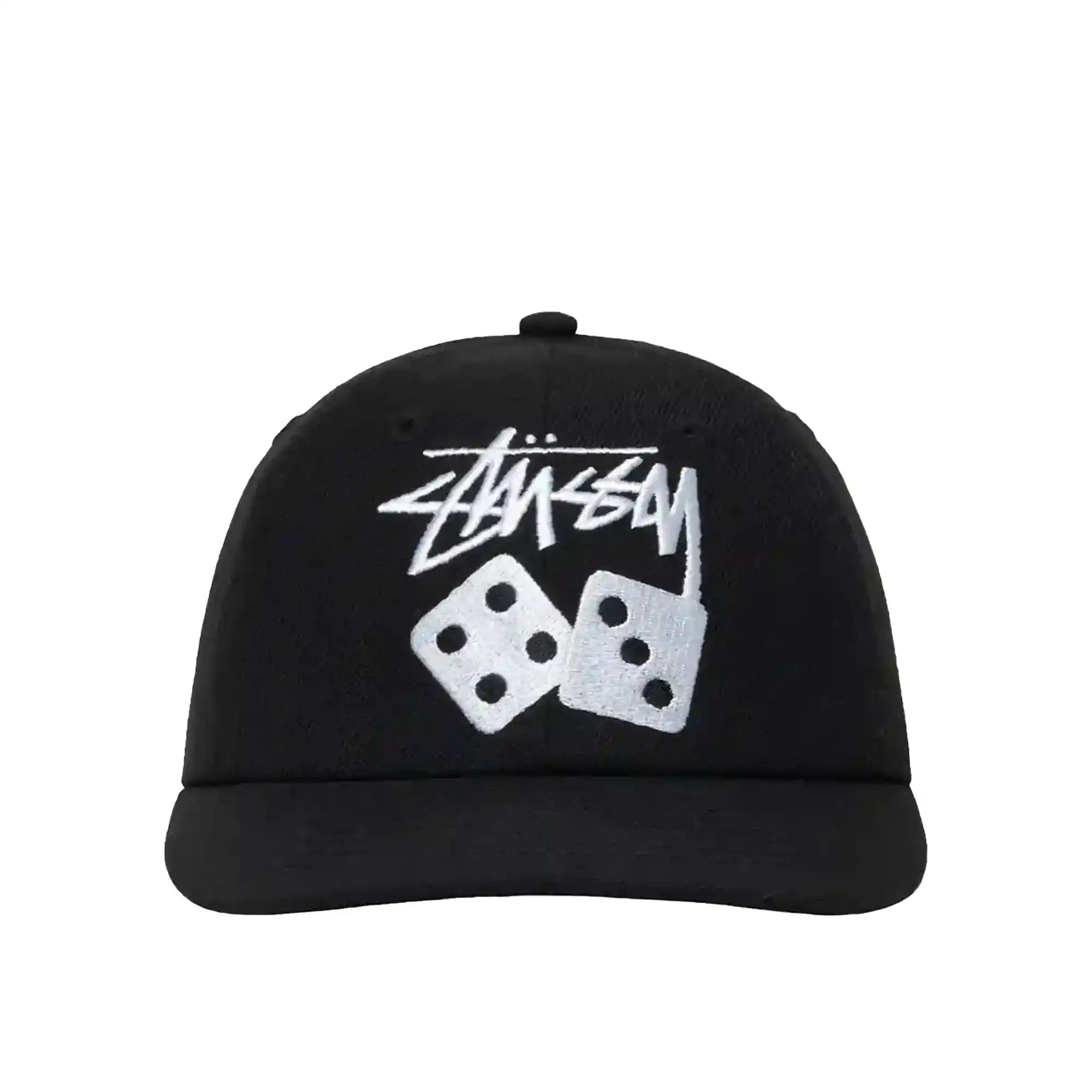 Stussy Stock Dice Low Pro Cap, black — available at Norwood