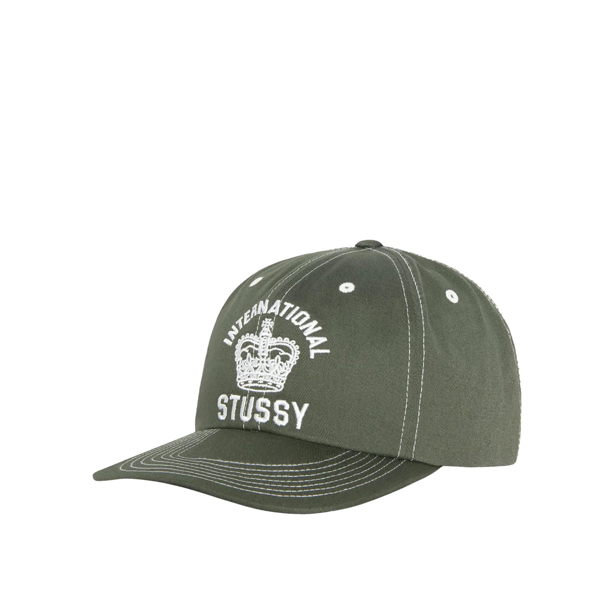Stussy Mid Depth Crown Strapback Cap — Olive | Norwood