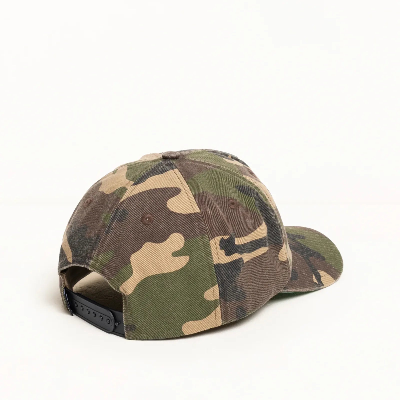 Stussy Big Stock Mid Depth Cap, woodland camo — available at Norwood