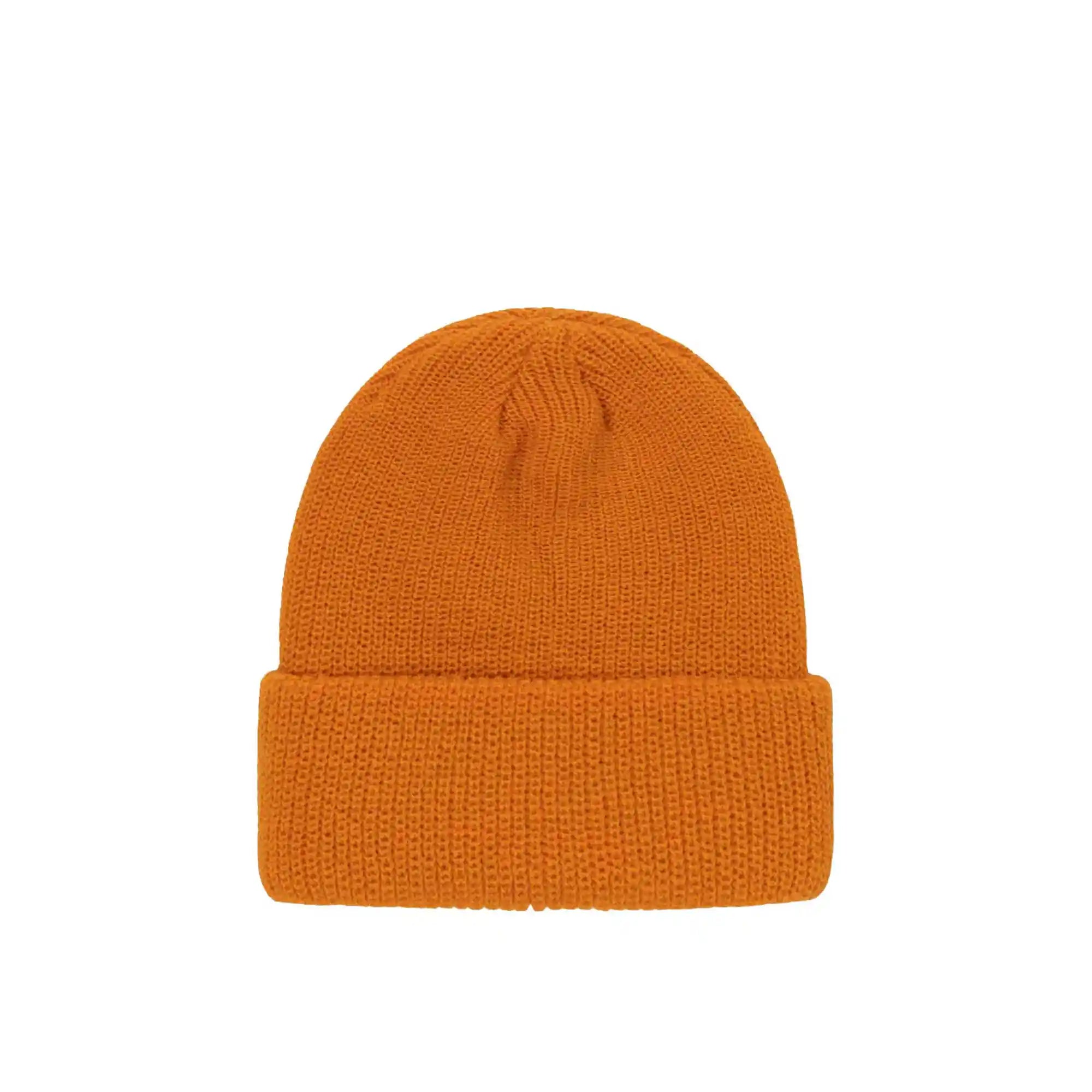 Stussy Basic Cuff Beanie, tangerine — available at Norwood