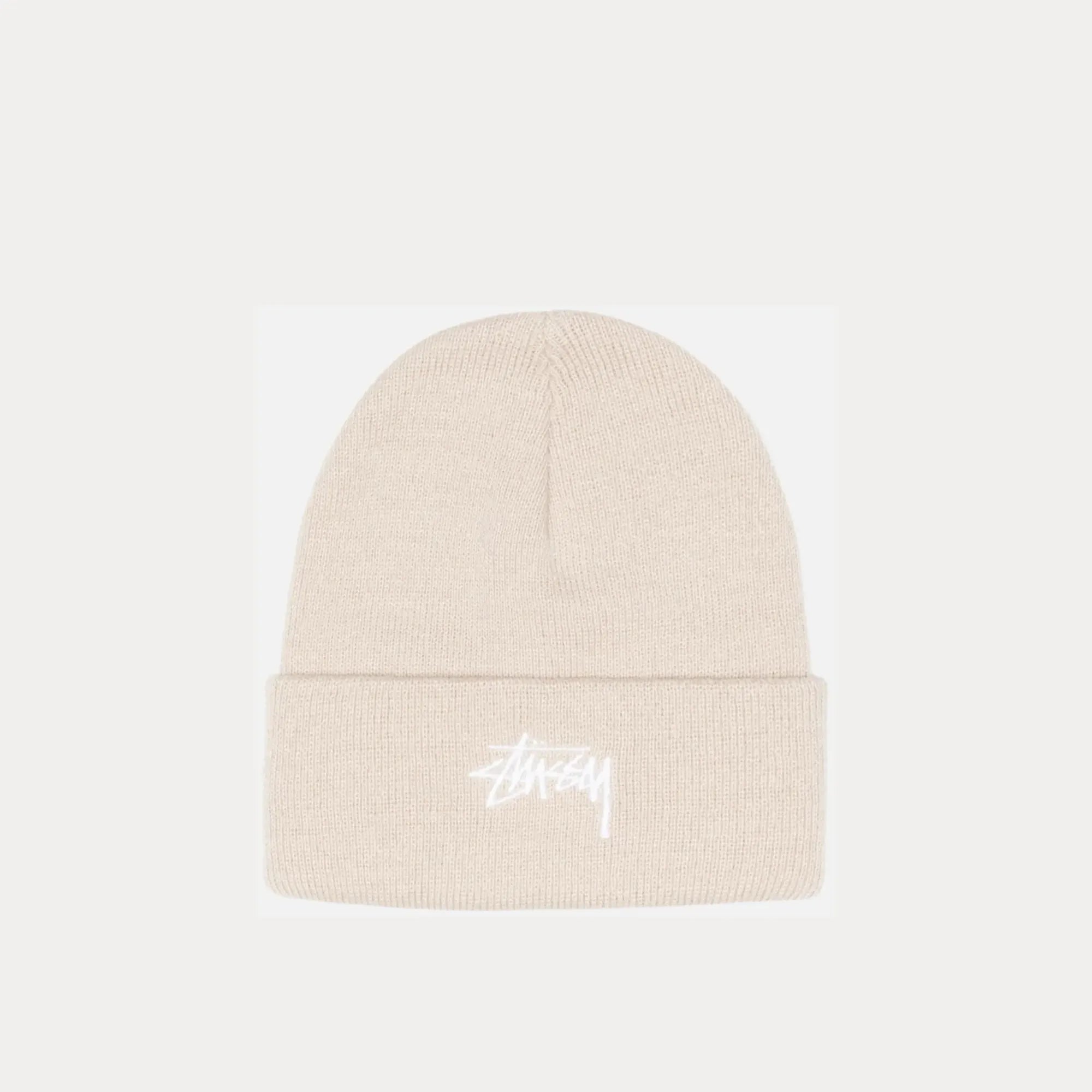 Stussy Stock Cuff Beanie, stone