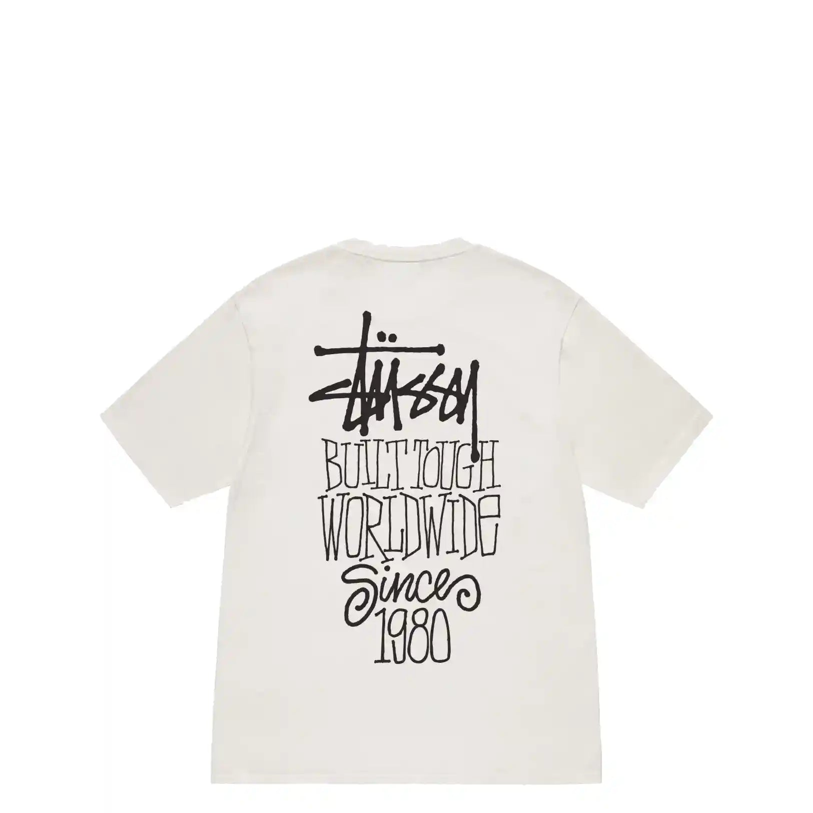 Stussy Built Tough Pigment Dyed Tee, natural — available at Norwood