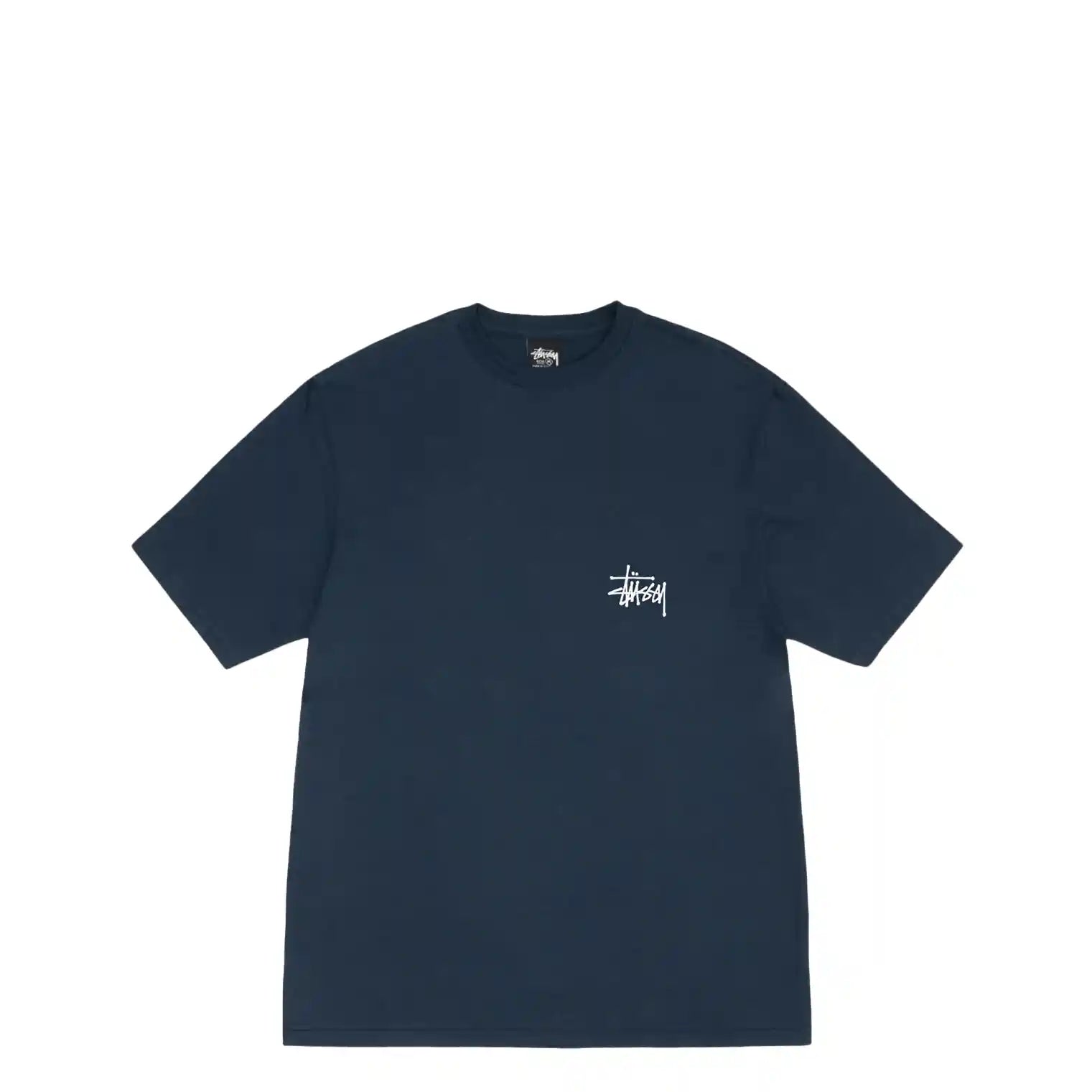 Stussy Basic Stussy Tee, navy — available at Norwood