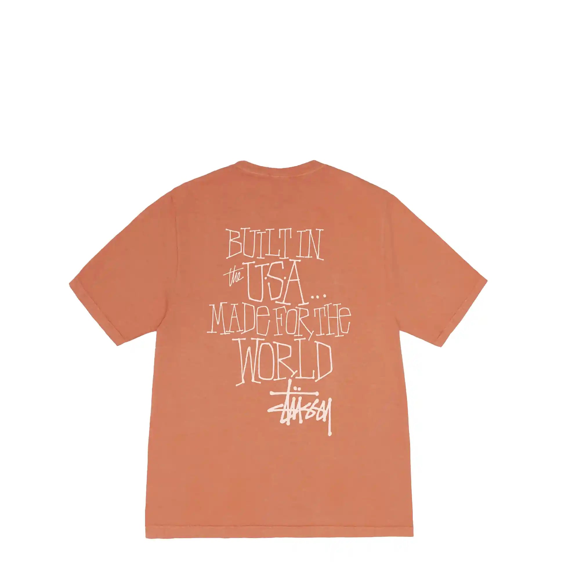 Stussy Built In Usa Pigment Dyed Tee, rust