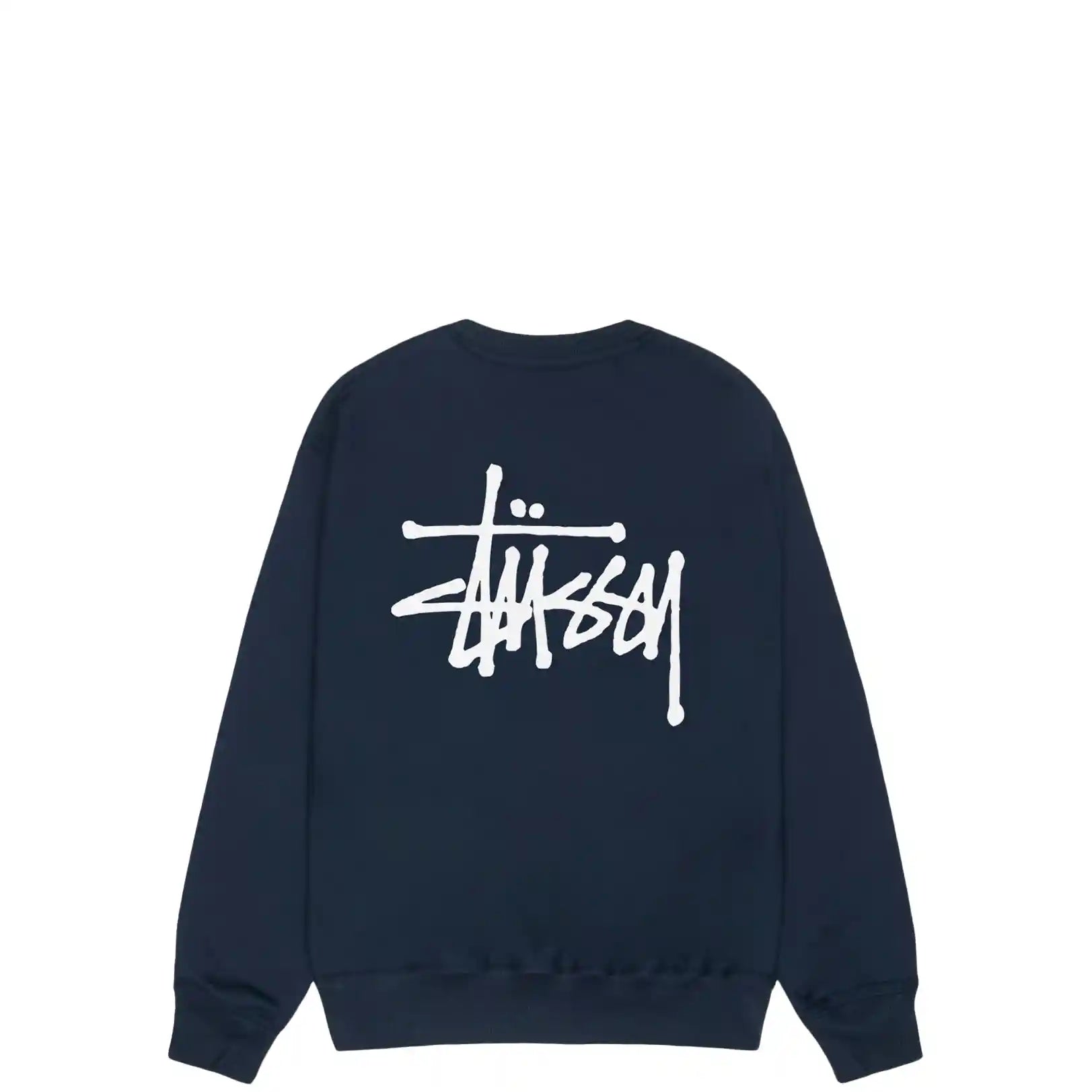 Stussy Basic Stussy Crew, navy — available at Norwood