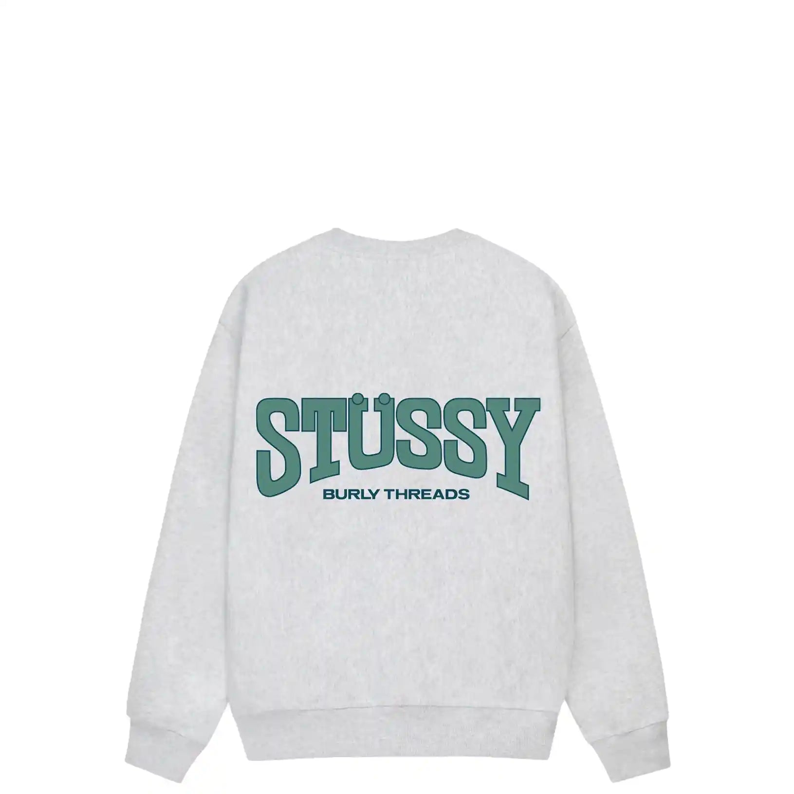 Stussy Burly Threads Crew, ash — available at Norwood