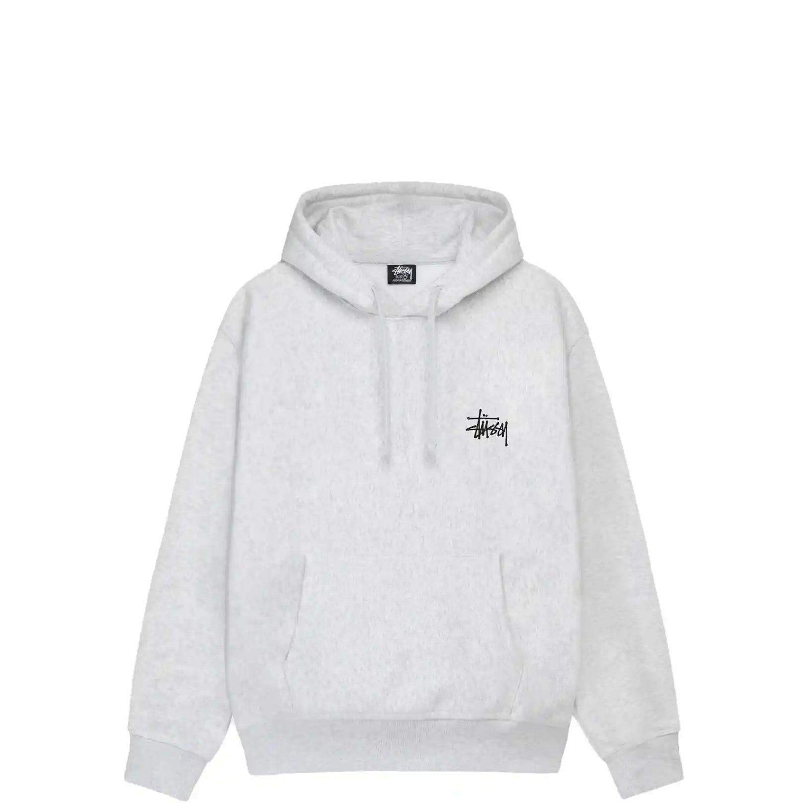 Stussy Basic Stussy Hood, ash — available at Norwood