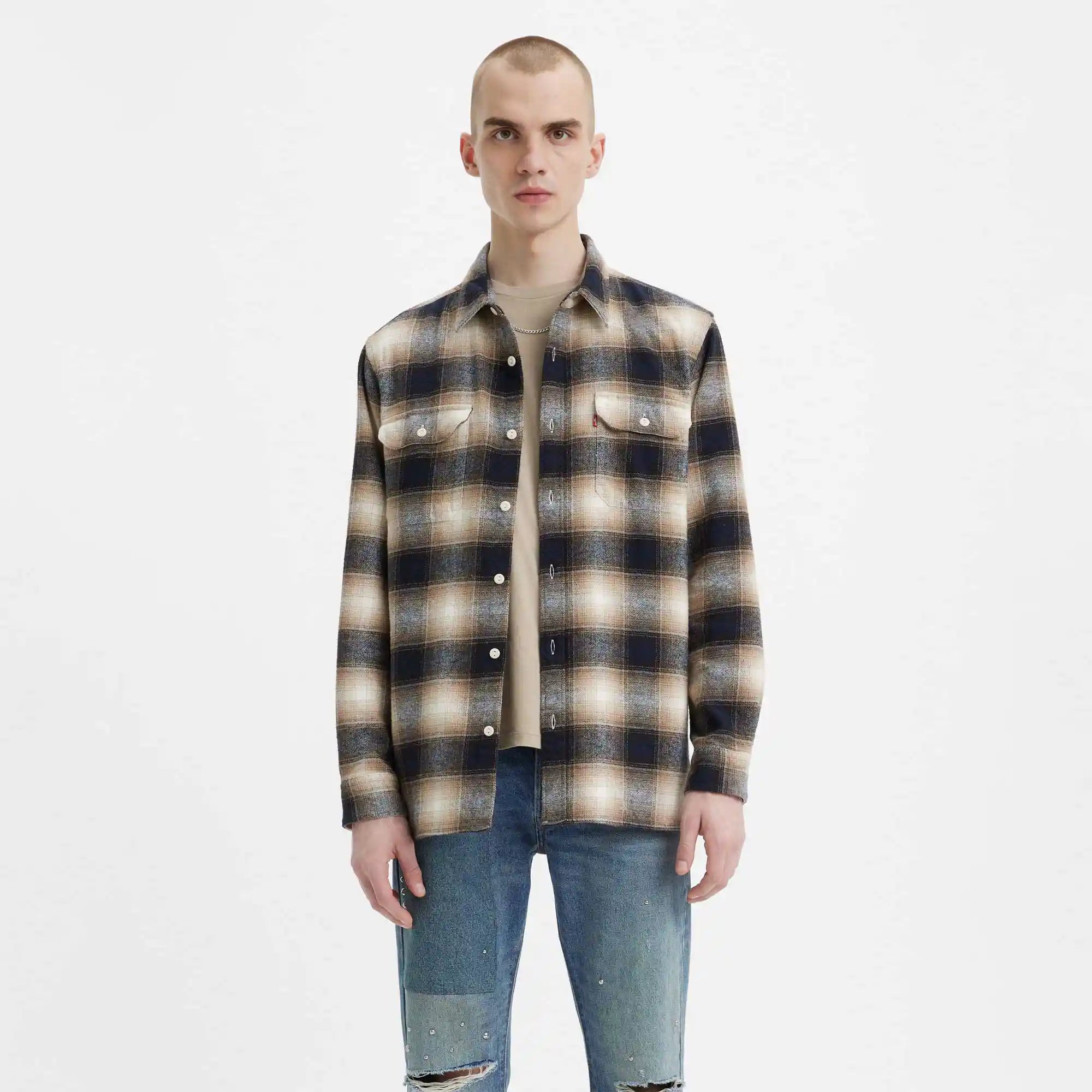 Levi's Jackson Worker, warwick plaid egret