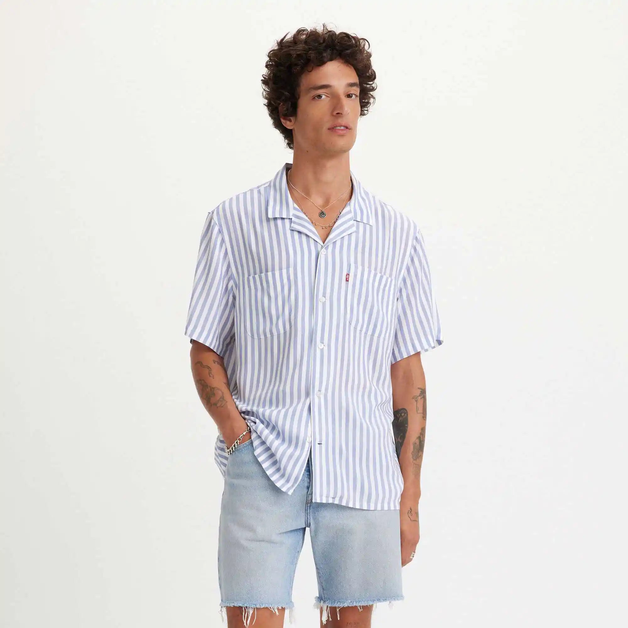 Levi's Classic Camper Shirt, ilya stripe coastal fjord
