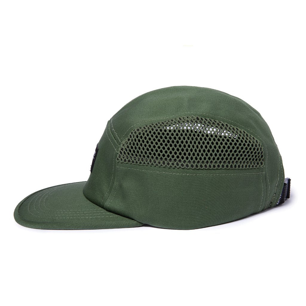 The Quiet Life Military Mesh 5 Panel Camper Hat, Army — available at Norwood