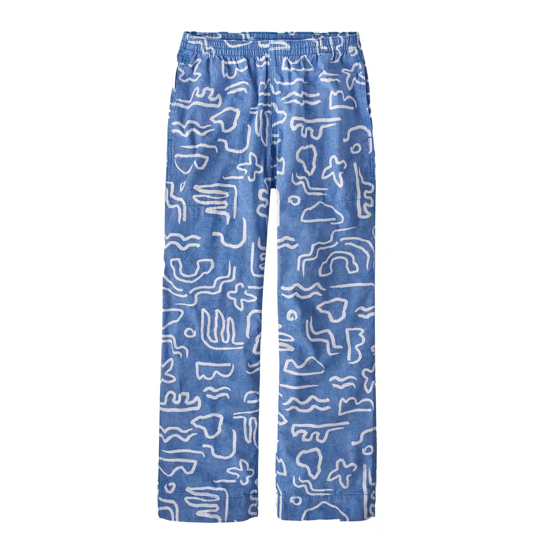 Patagonia Womens Funhoggers Pants, channel islands: vessel blue