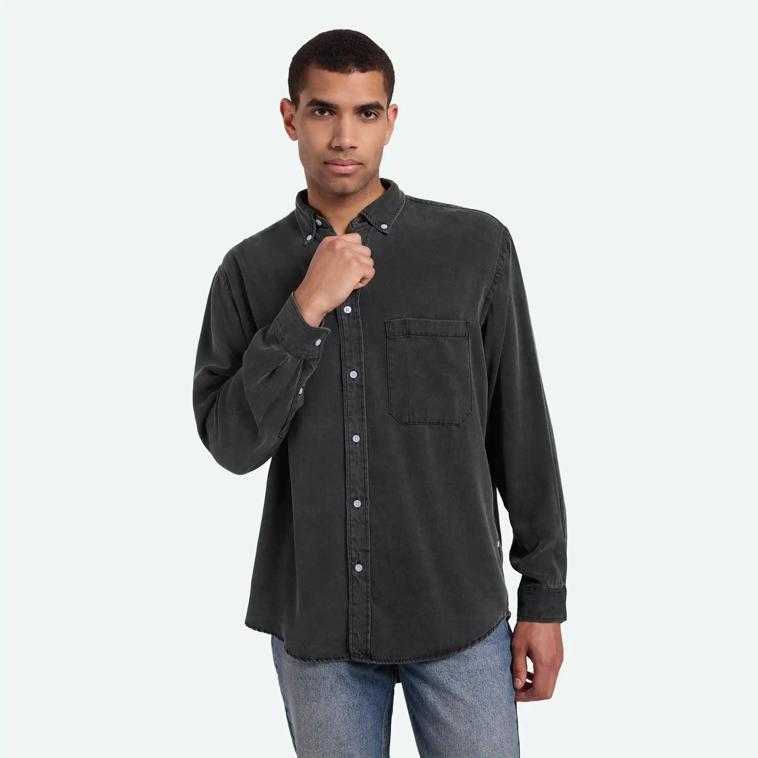 Minimum Pedro Long Sleeve Shirt, black