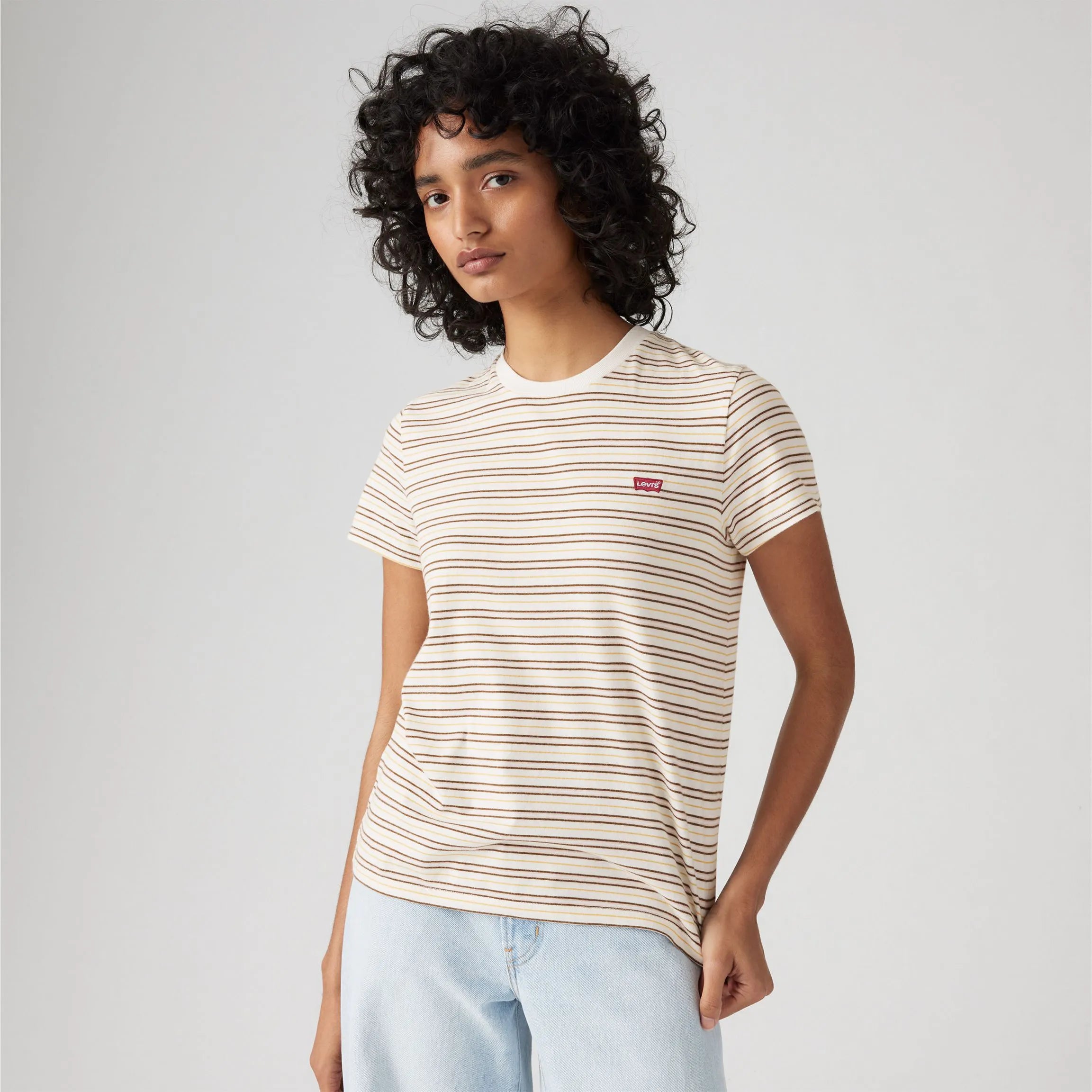 Levi's Womens Perfect Tee, sedona stripe potpourri